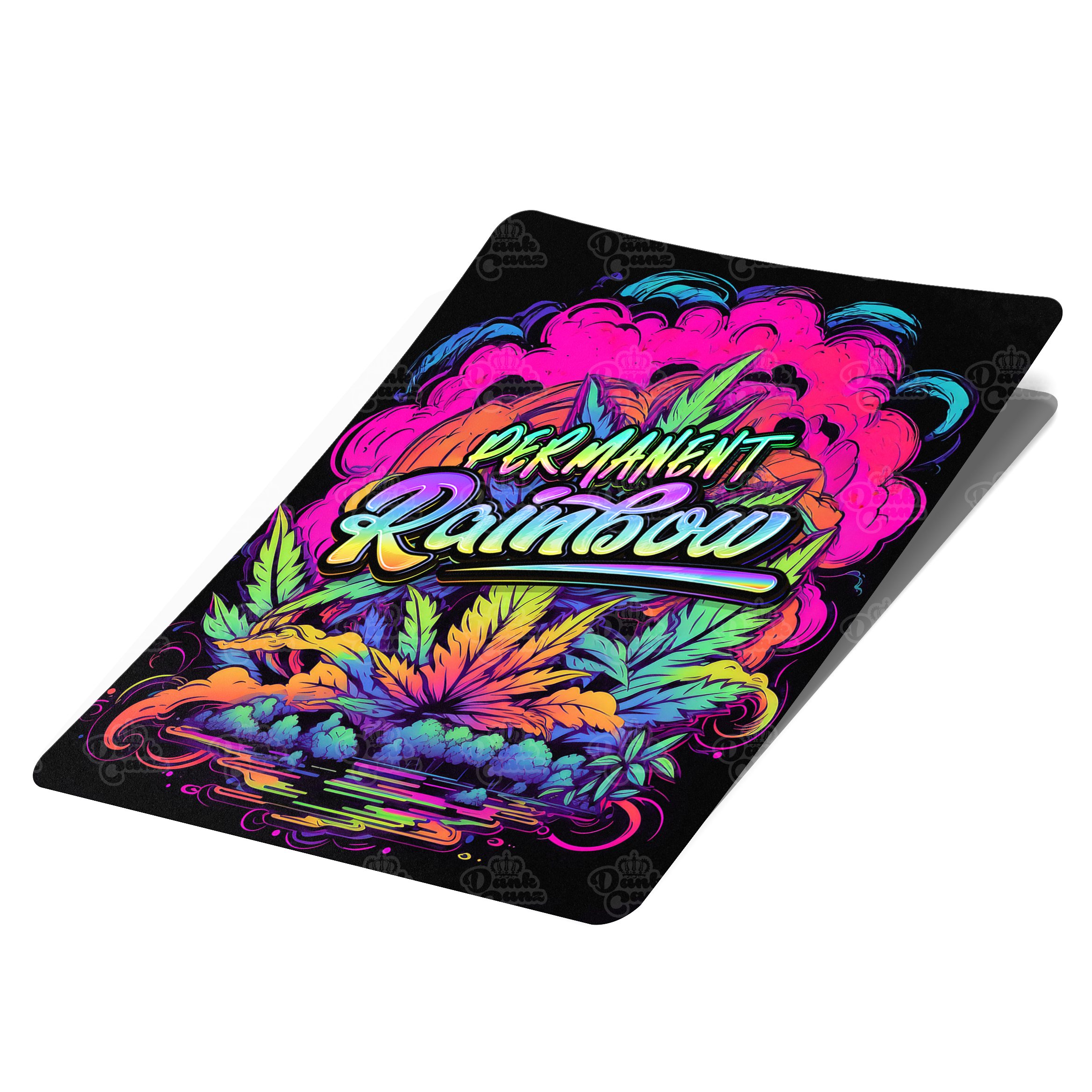 Permanent Rainbow Mylar Bag Labels - Labels only - DC Packaging Custom Cannabis Packaging
