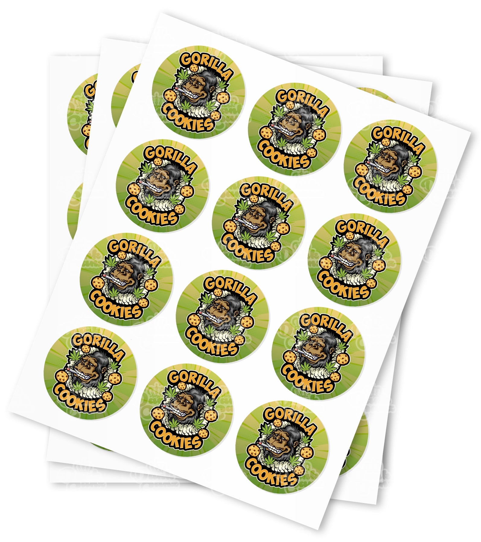 Gorilla Cookies Stickers - DC Packaging Custom Cannabis Packaging