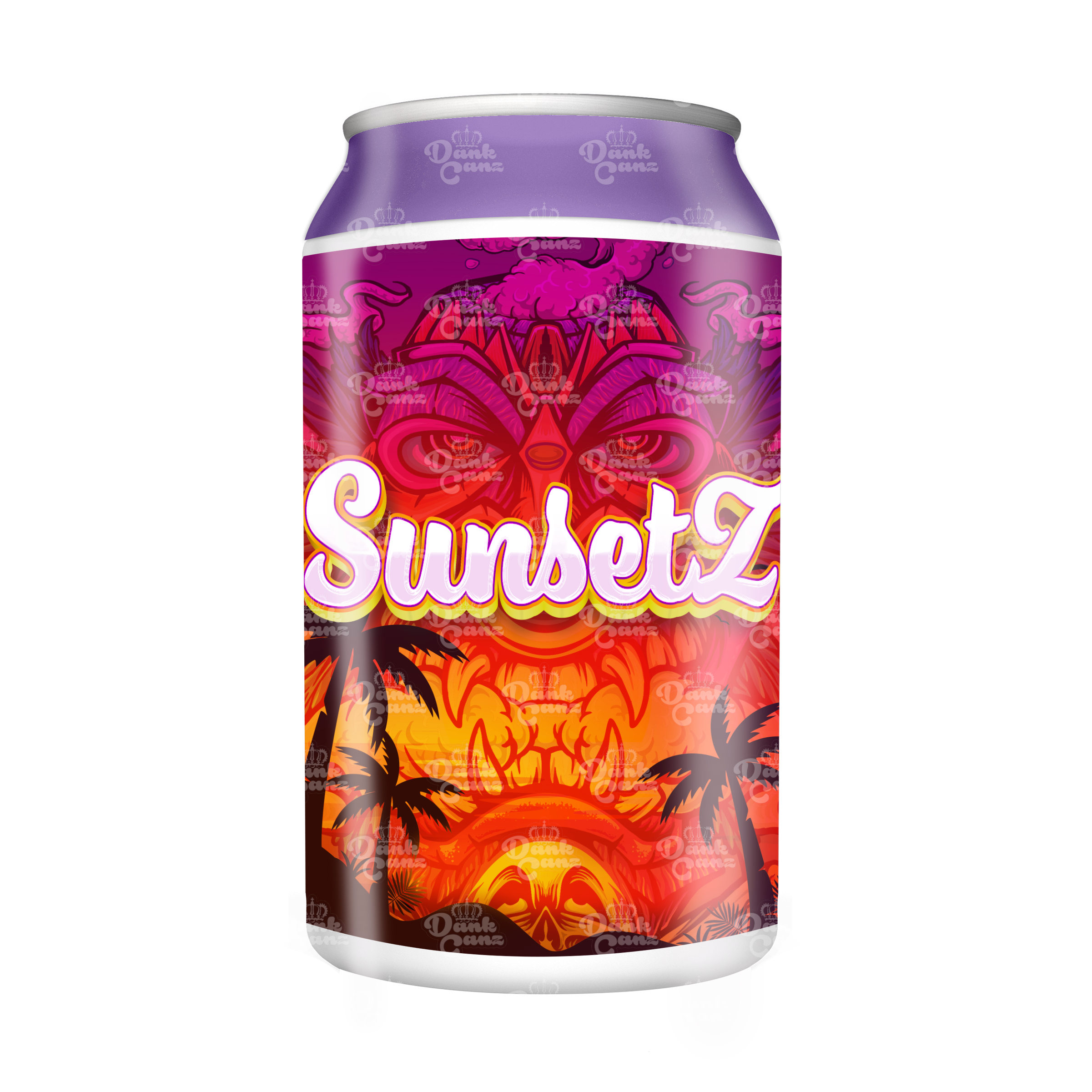 Sunsetz 3.5g Plastic Soda Cans - DC Packaging Custom Cannabis Packaging