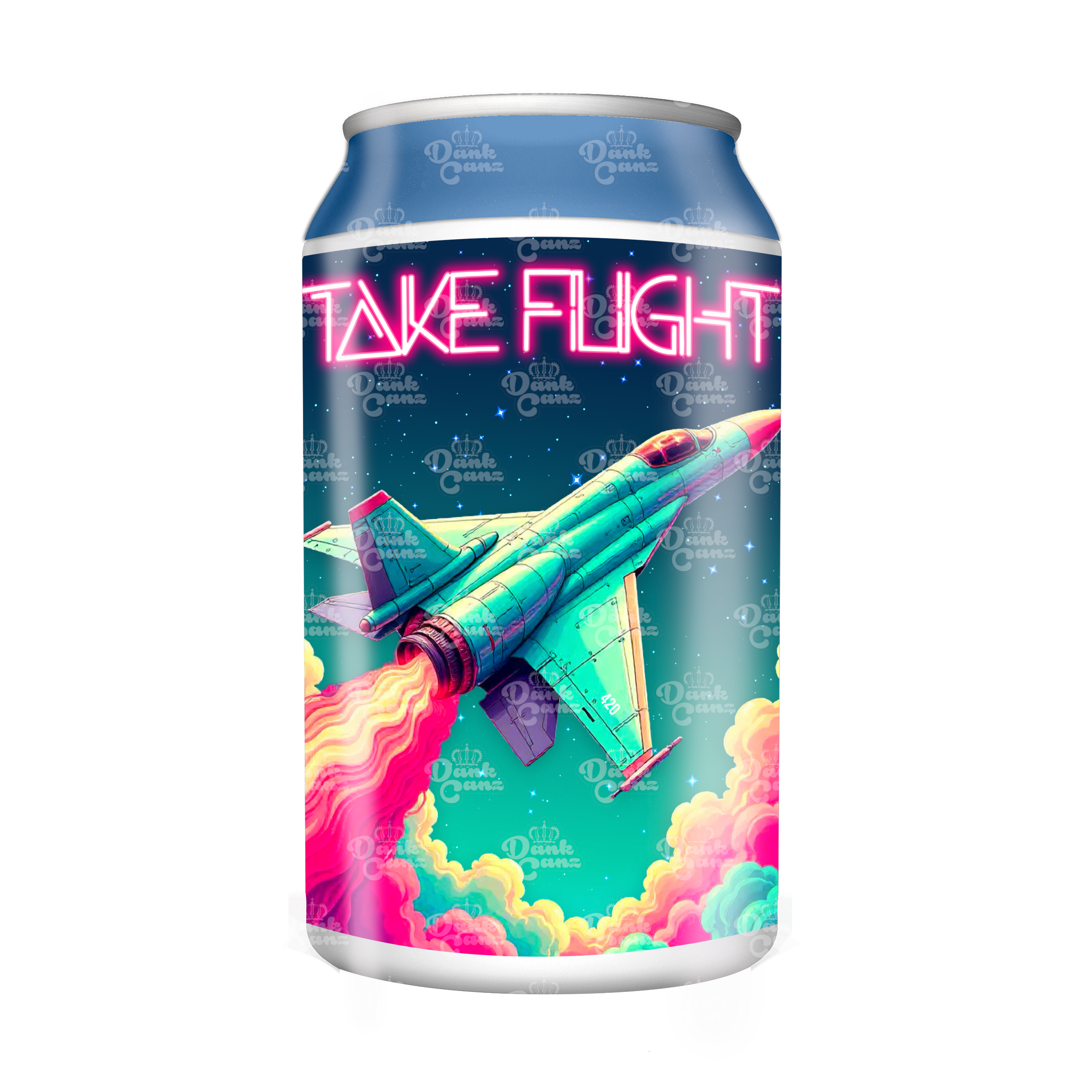 Take Flight 3.5g Plastic Soda Cans - DC Packaging Custom Cannabis Packaging