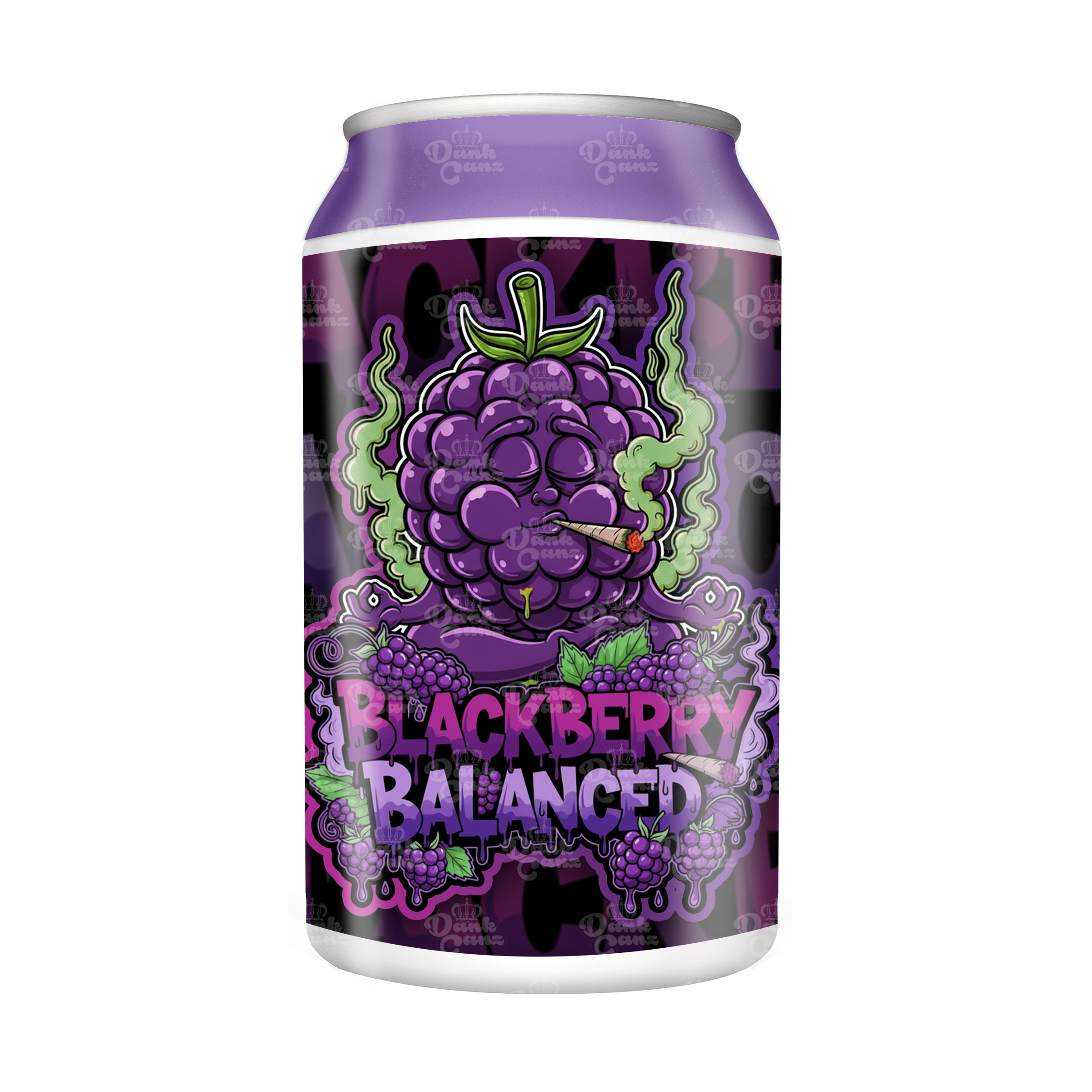 Blackberry Balanced 3.5g Plastic Soda Cans - DC Packaging Custom Cannabis Packaging