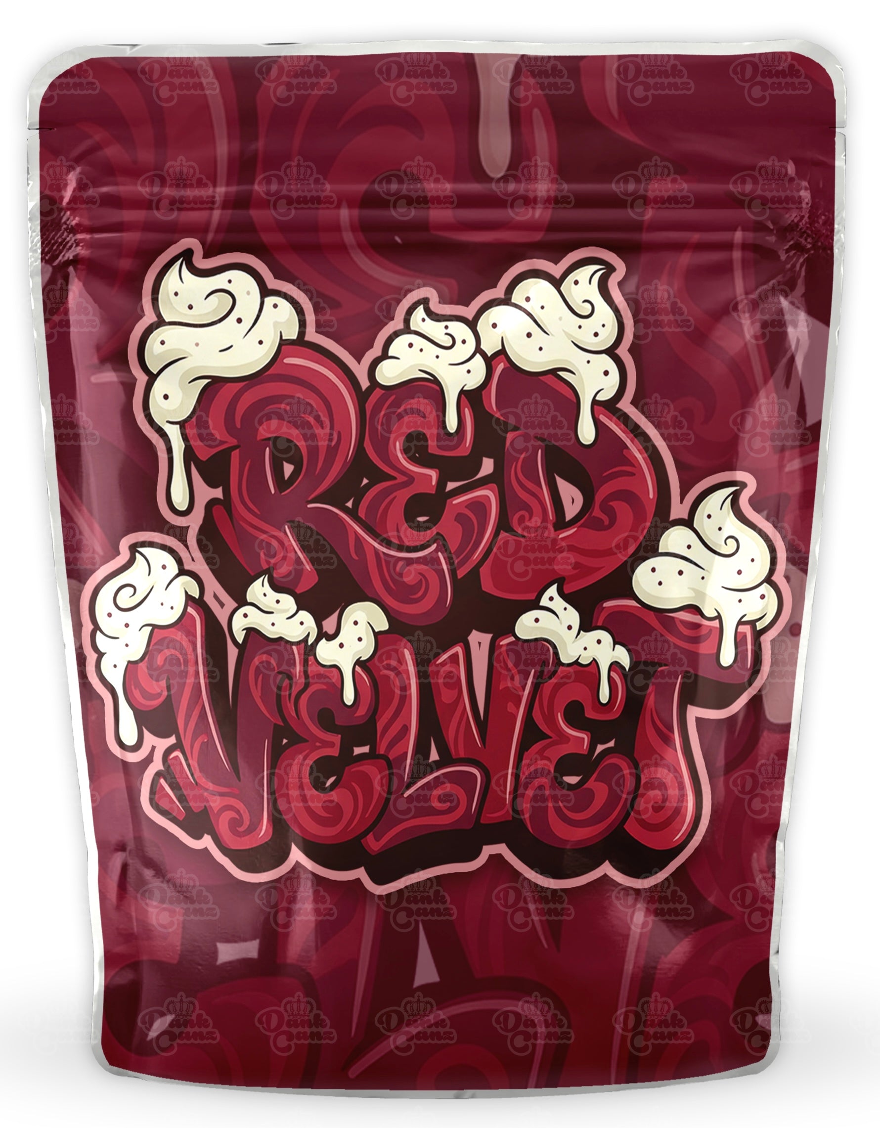 Red Velvet Mylar Bags - DC Packaging Custom Cannabis Packaging