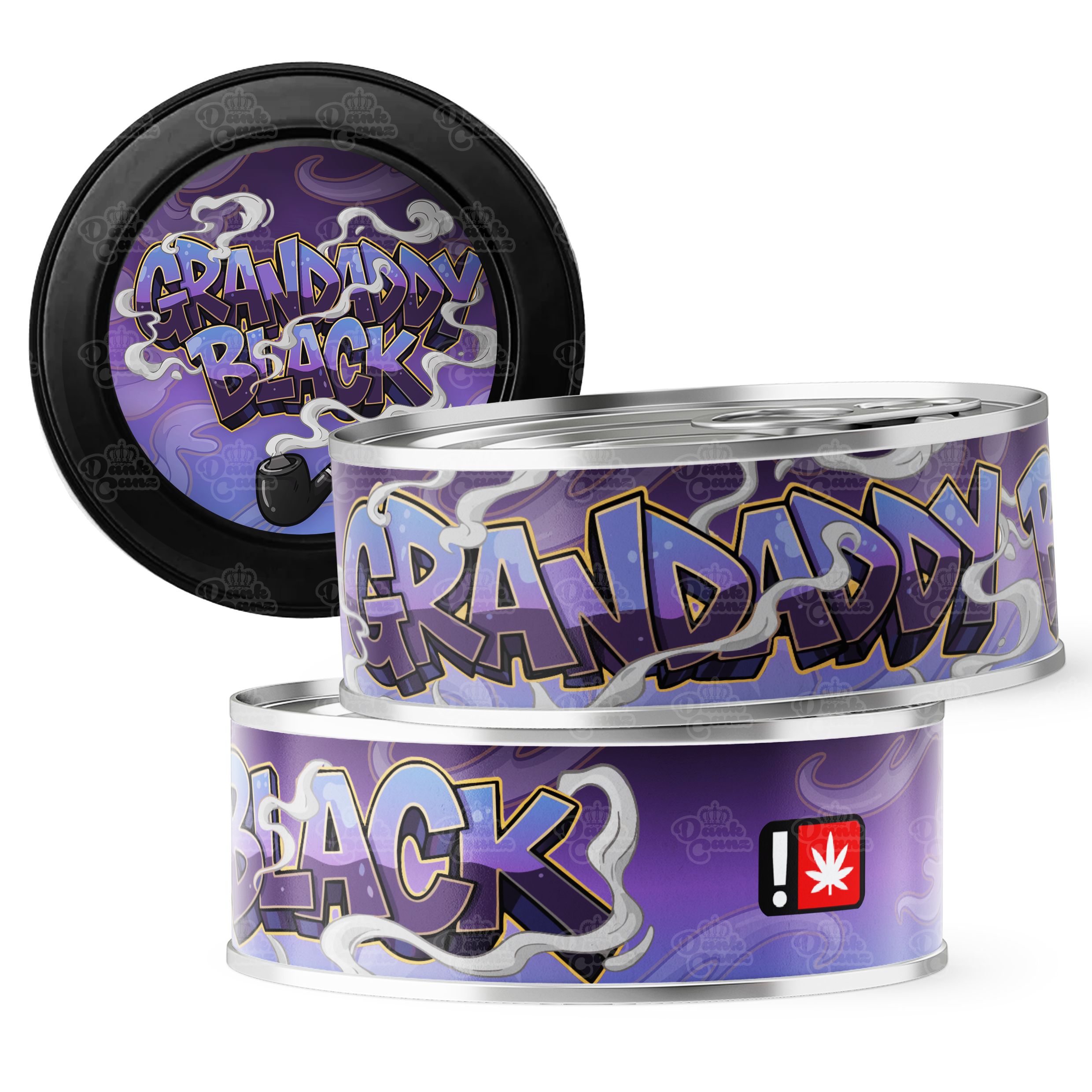 Granddaddy Black 3.5g Self Seal Tins - DC Packaging Custom Cannabis Packaging
