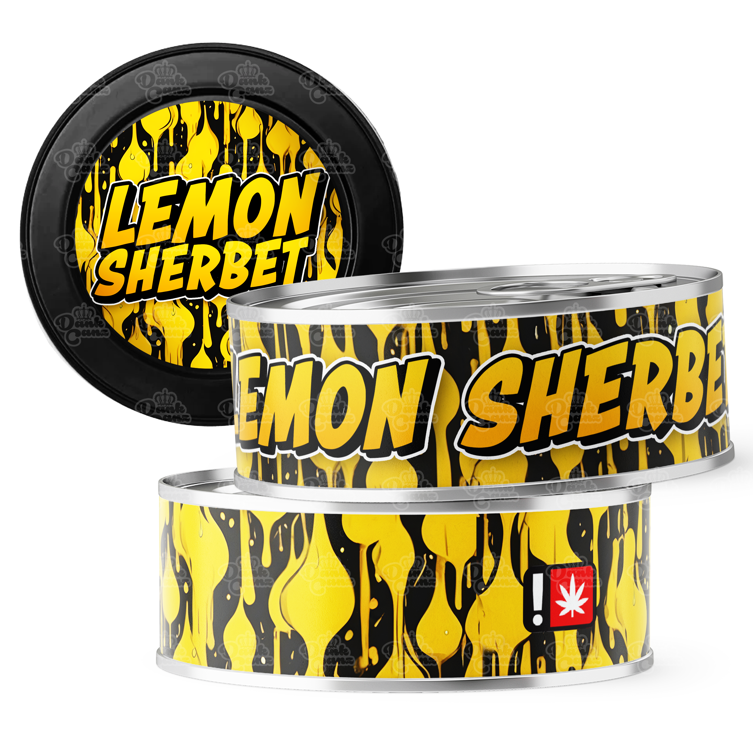 Lemon Sherbet 3.5g Self Seal Tins - DC Packaging Custom Cannabis Packaging