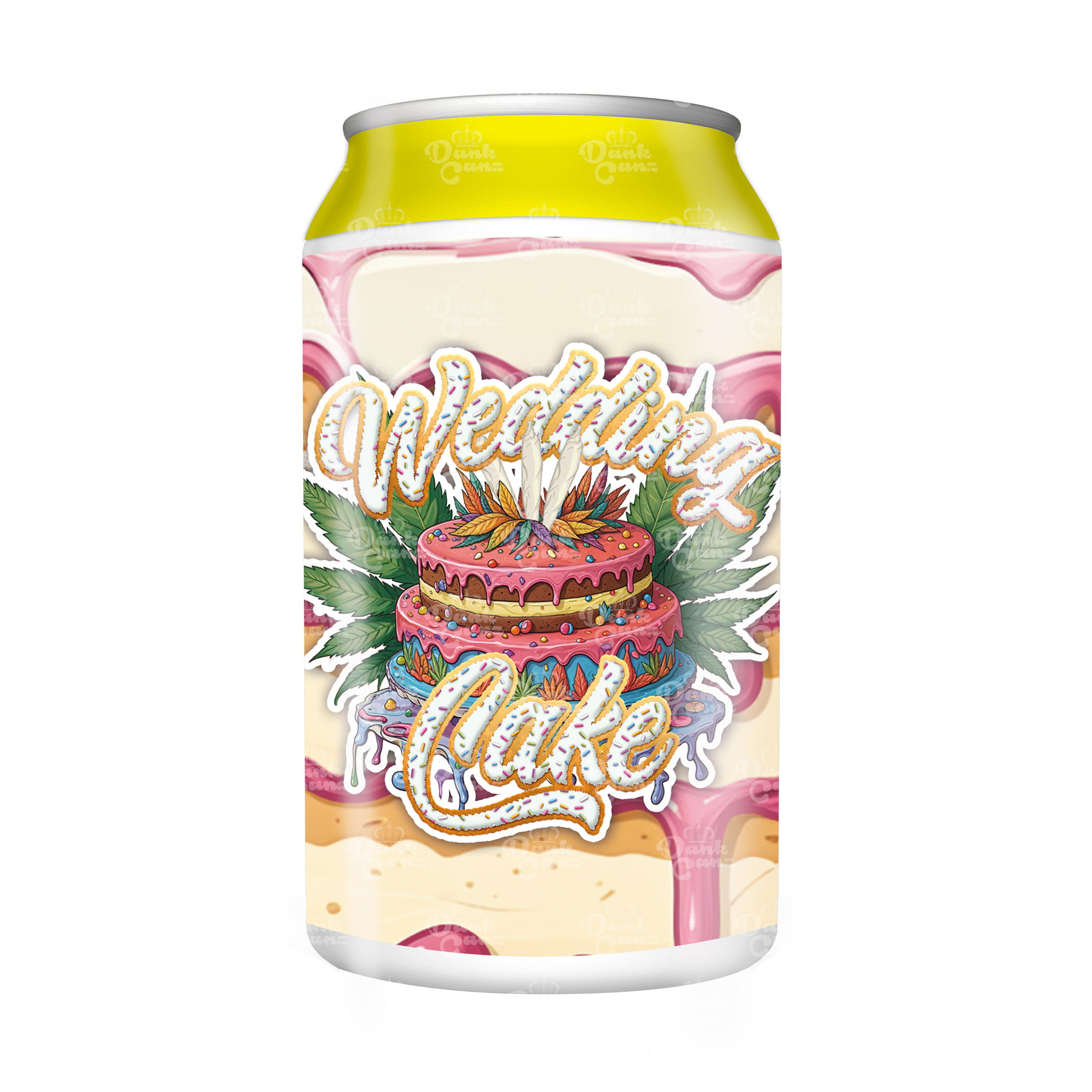Wedding Cake 3.5g Plastic Soda Cans - DC Packaging Custom Cannabis Packaging