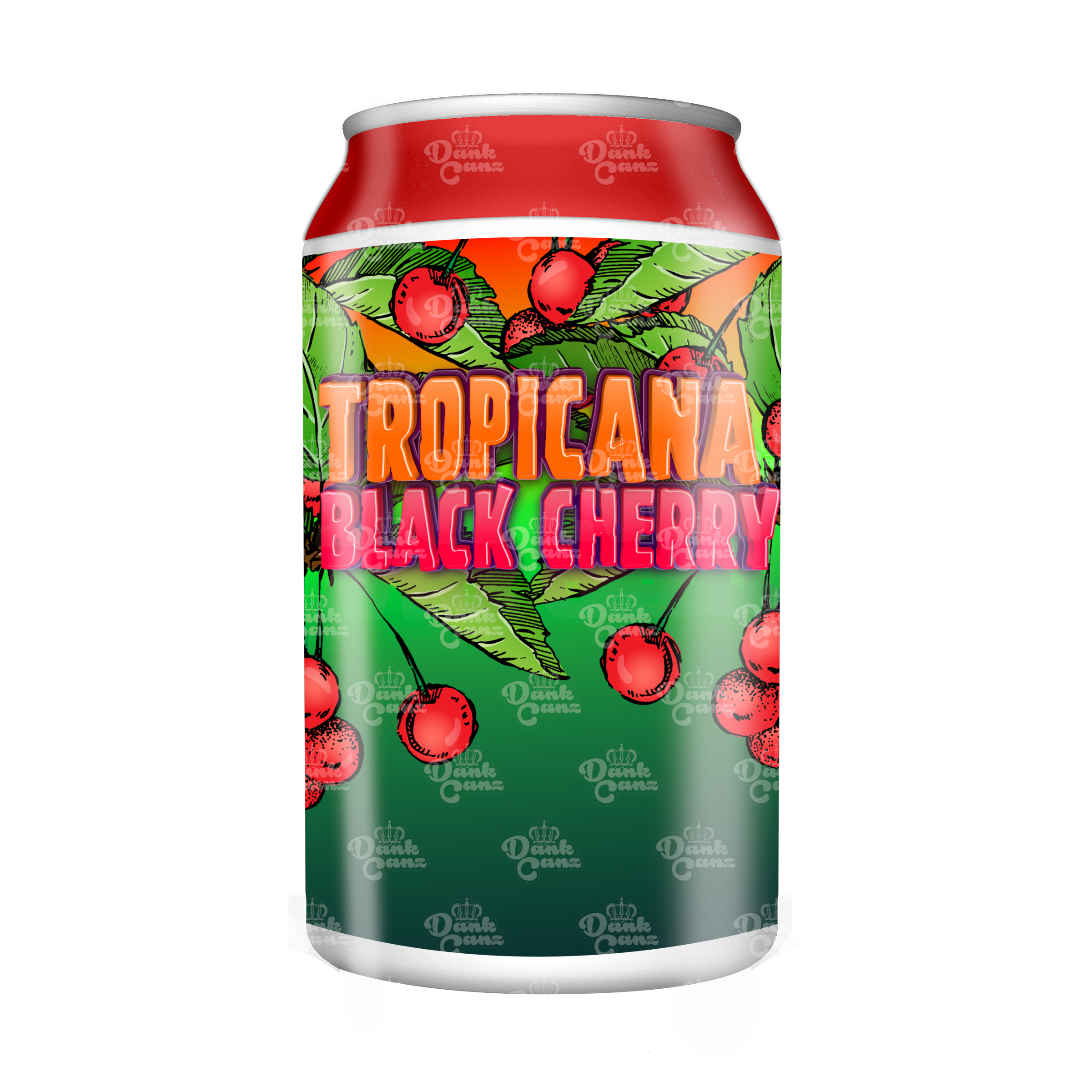 Tropicana Black Cherry 3.5g Plastic Soda Cans - DC Packaging Custom Cannabis Packaging