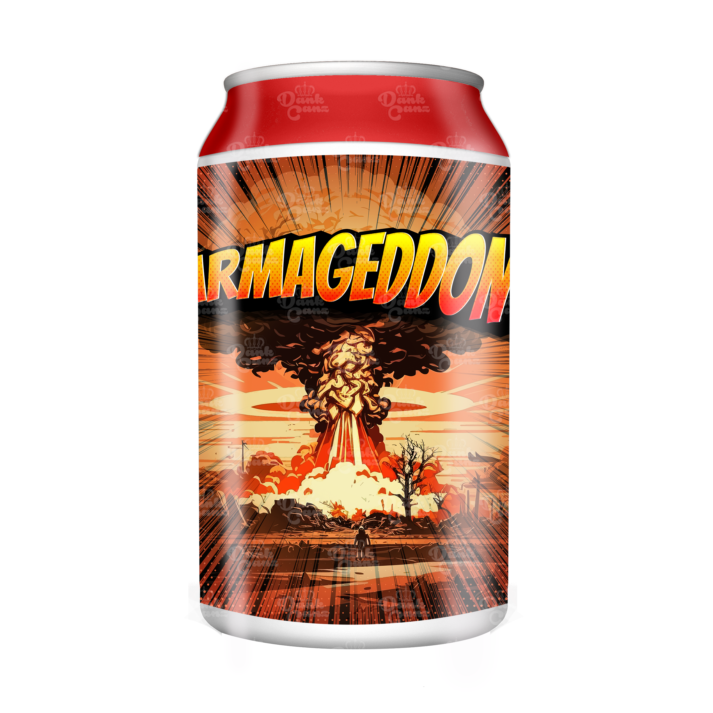 Armageddon 3.5g Plastic Soda Cans - DC Packaging Custom Cannabis Packaging