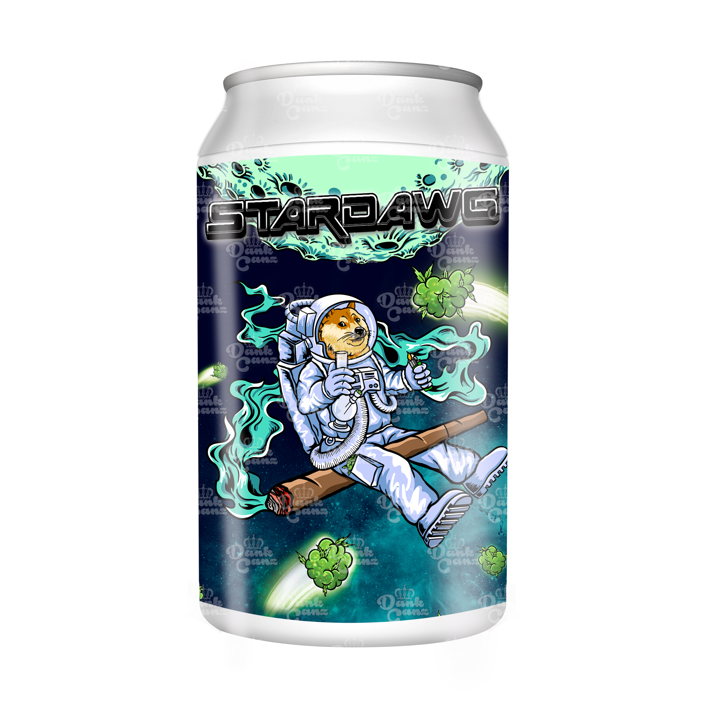 Stardawg 3.5g Plastic Soda Cans - DC Packaging Custom Cannabis Packaging