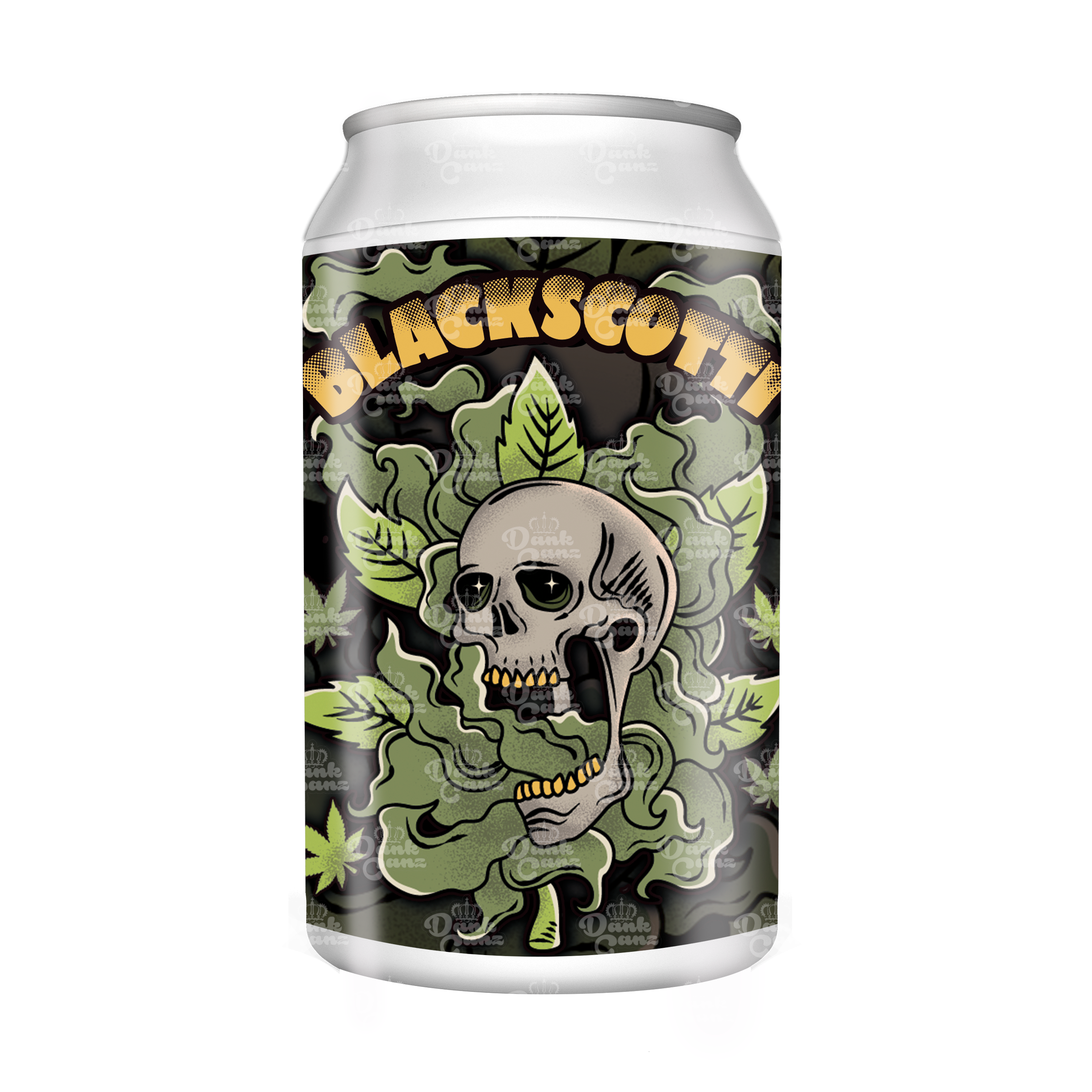 Blackscotti 3.5g Plastic Soda Cans - DC Packaging Custom Cannabis Packaging