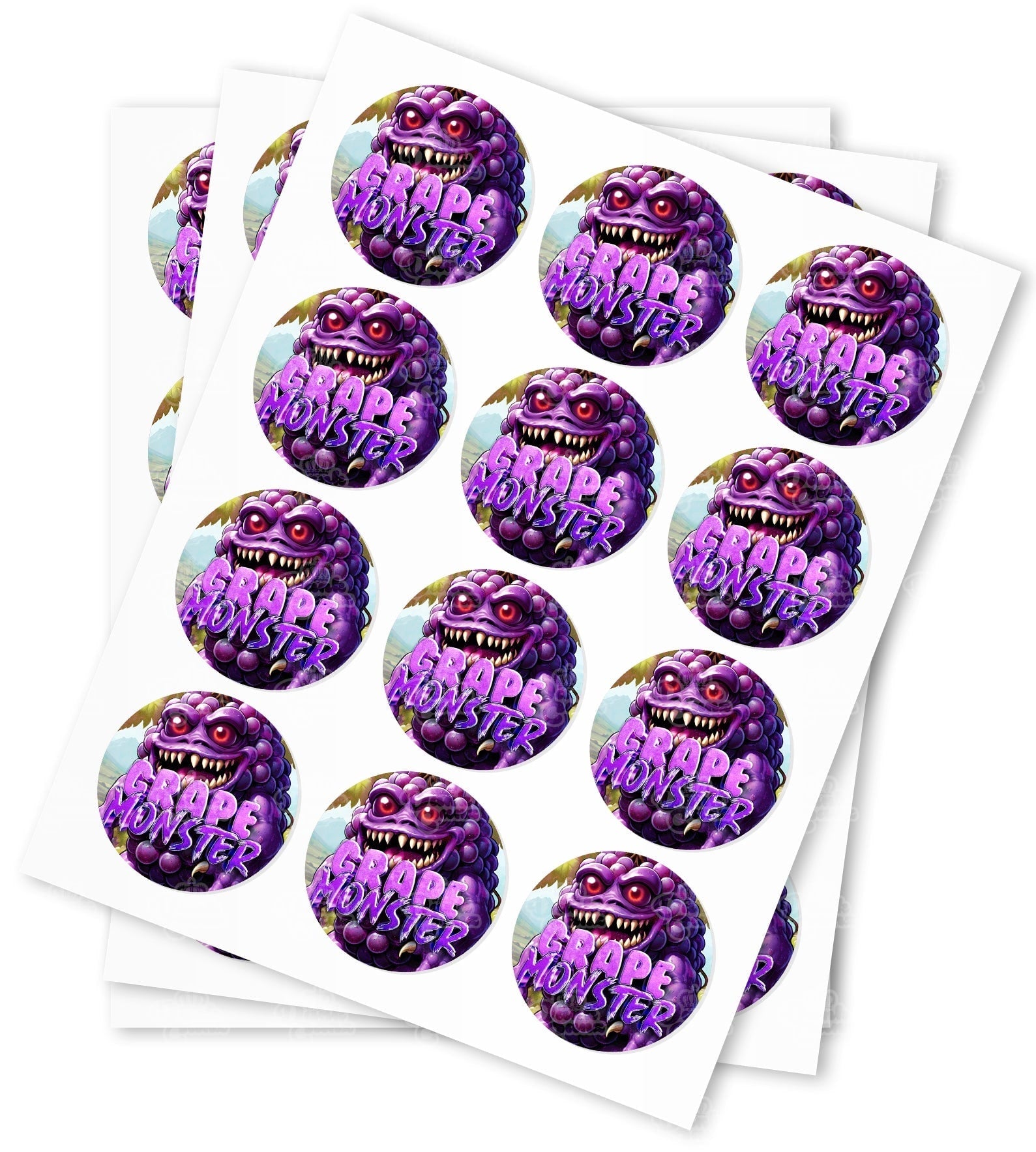 Grape Monster Strain Stickers - DC Packaging Custom Cannabis Packaging