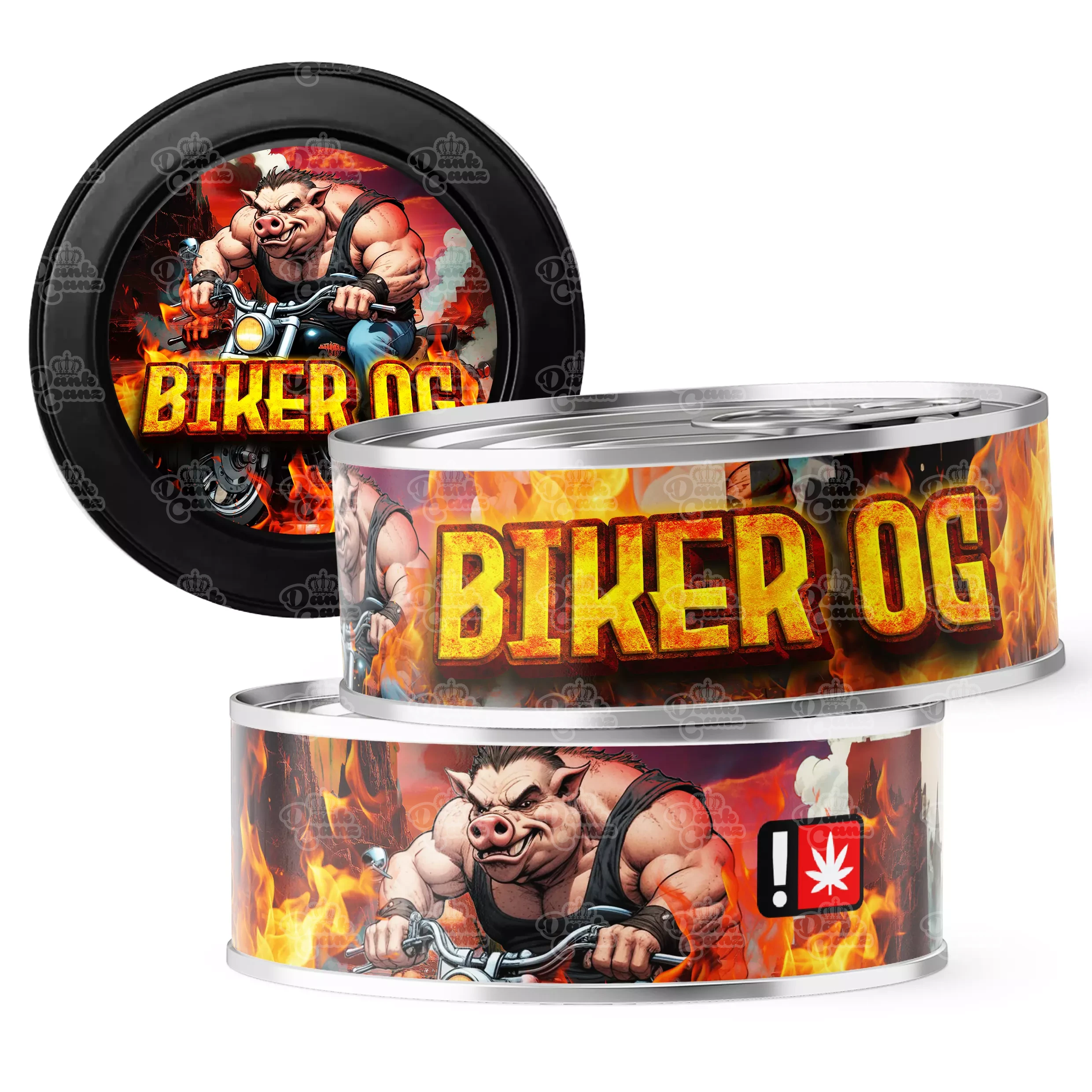 Biker OG 3.5g Self Seal Tins - DC Packaging Custom Cannabis Packaging