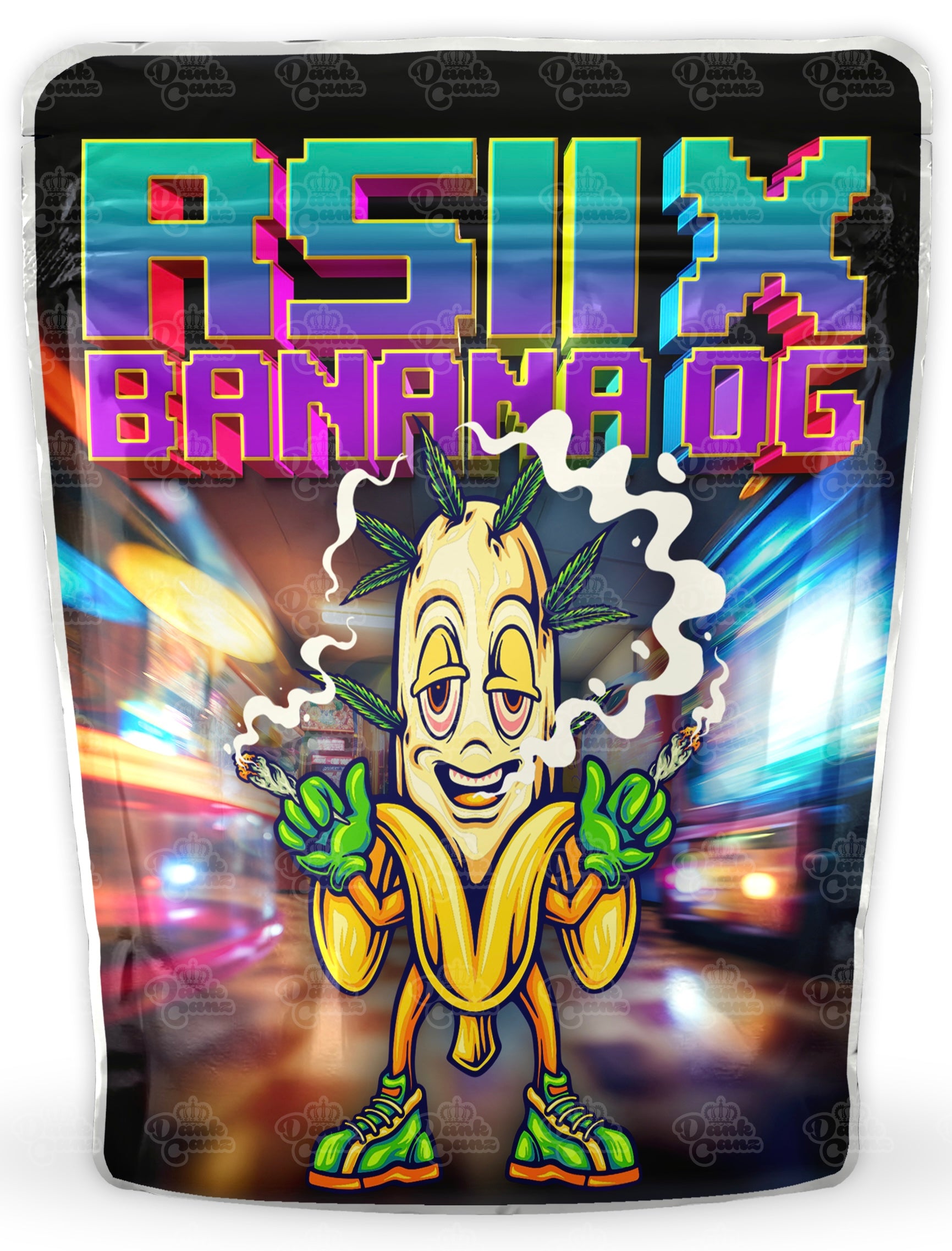 RS11 x Banana OG Mylar Bags - DC Packaging Custom Cannabis Packaging
