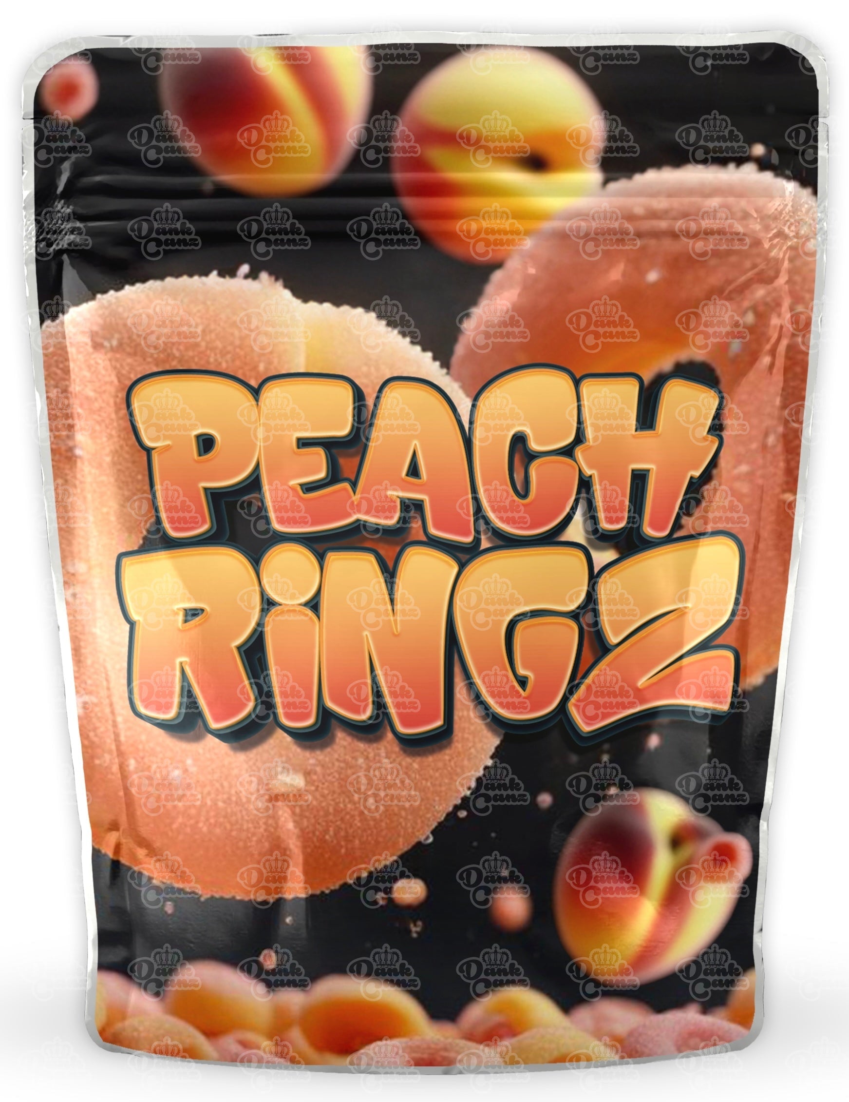 Peach Ringz Mylar Bags - DC Packaging Custom Cannabis Packaging