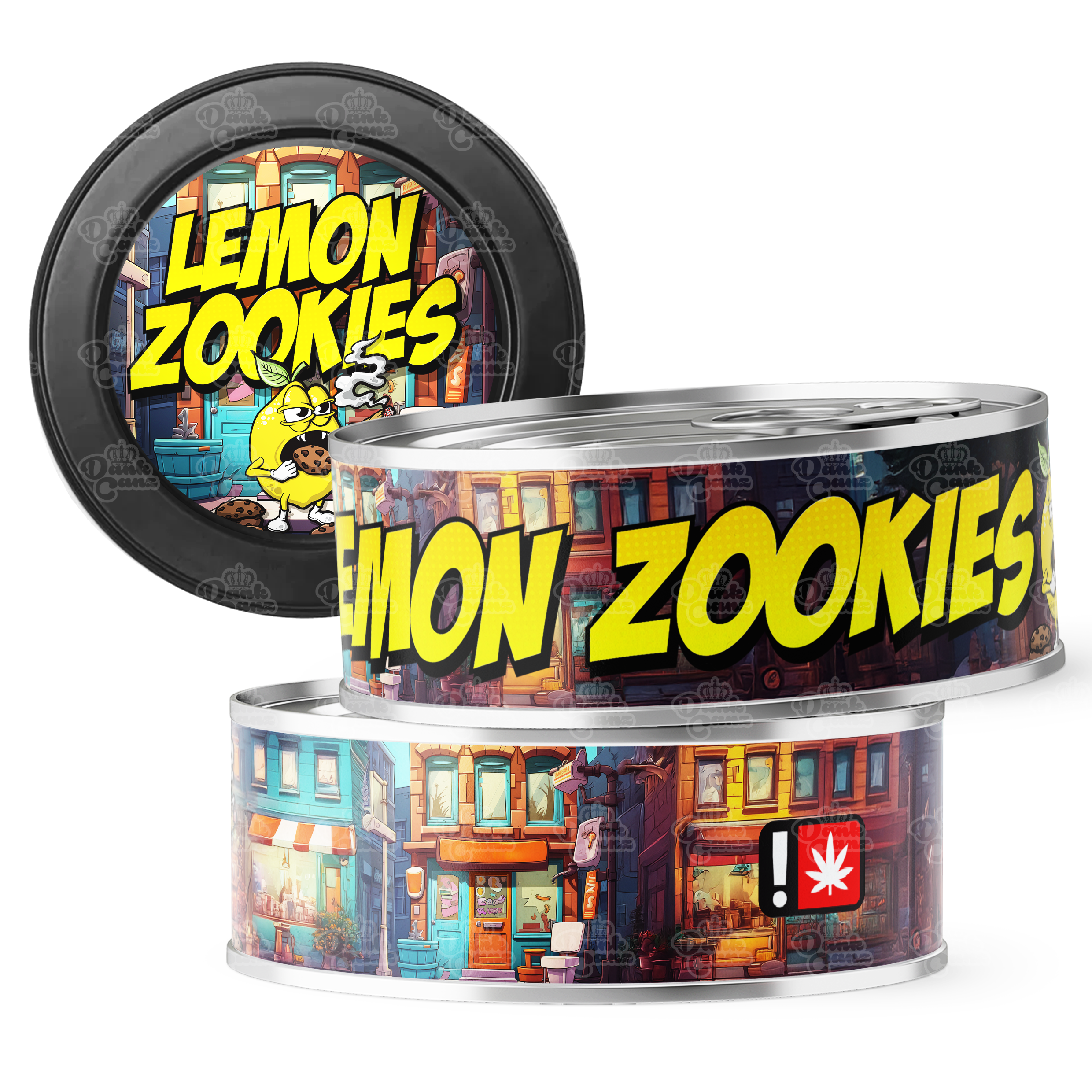 Lemon Zookies 3.5g Self Seal Tins - DC Packaging Custom Cannabis Packaging