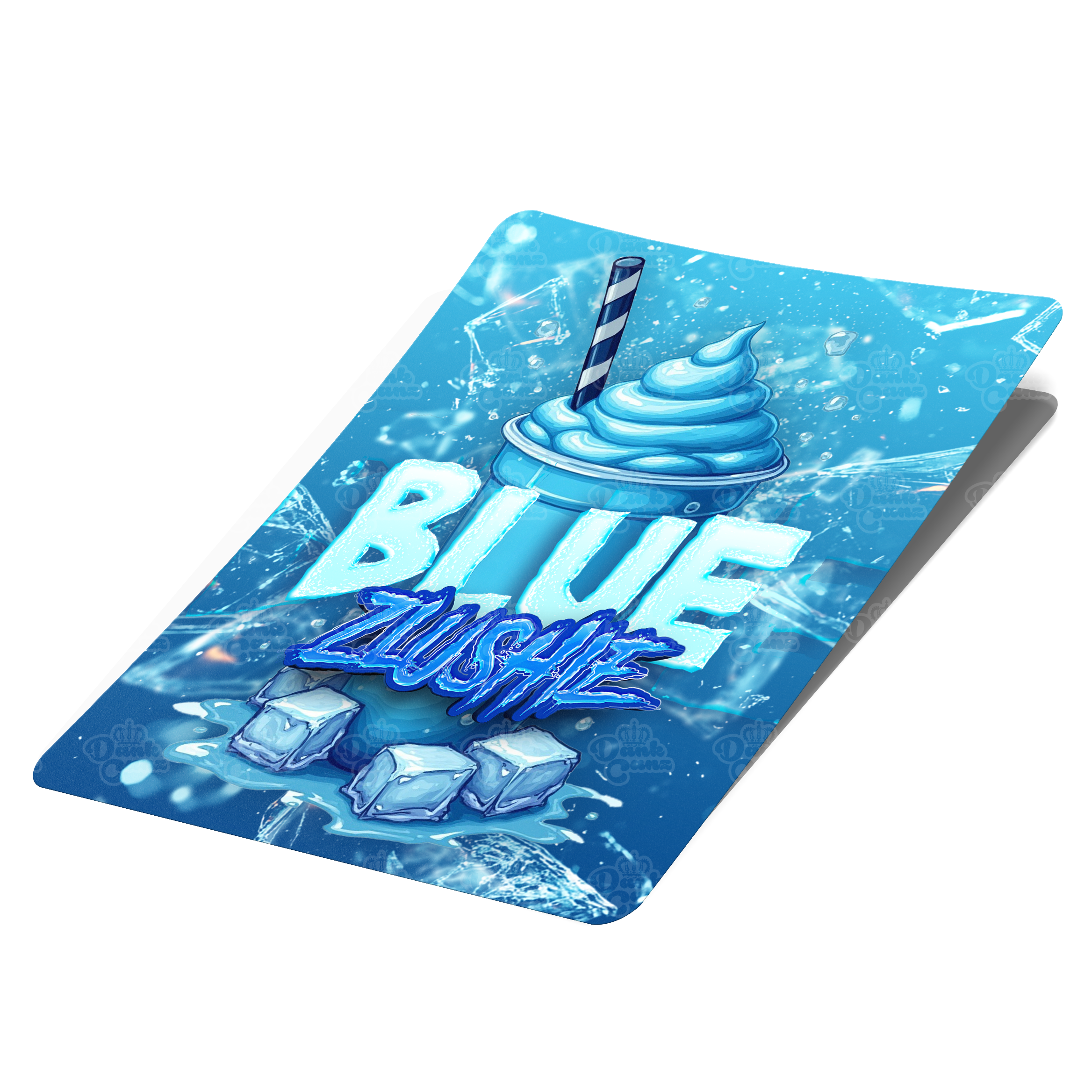 Blue Zlushie Mylar Bag Labels - Labels only - DC Packaging Custom Cannabis Packaging