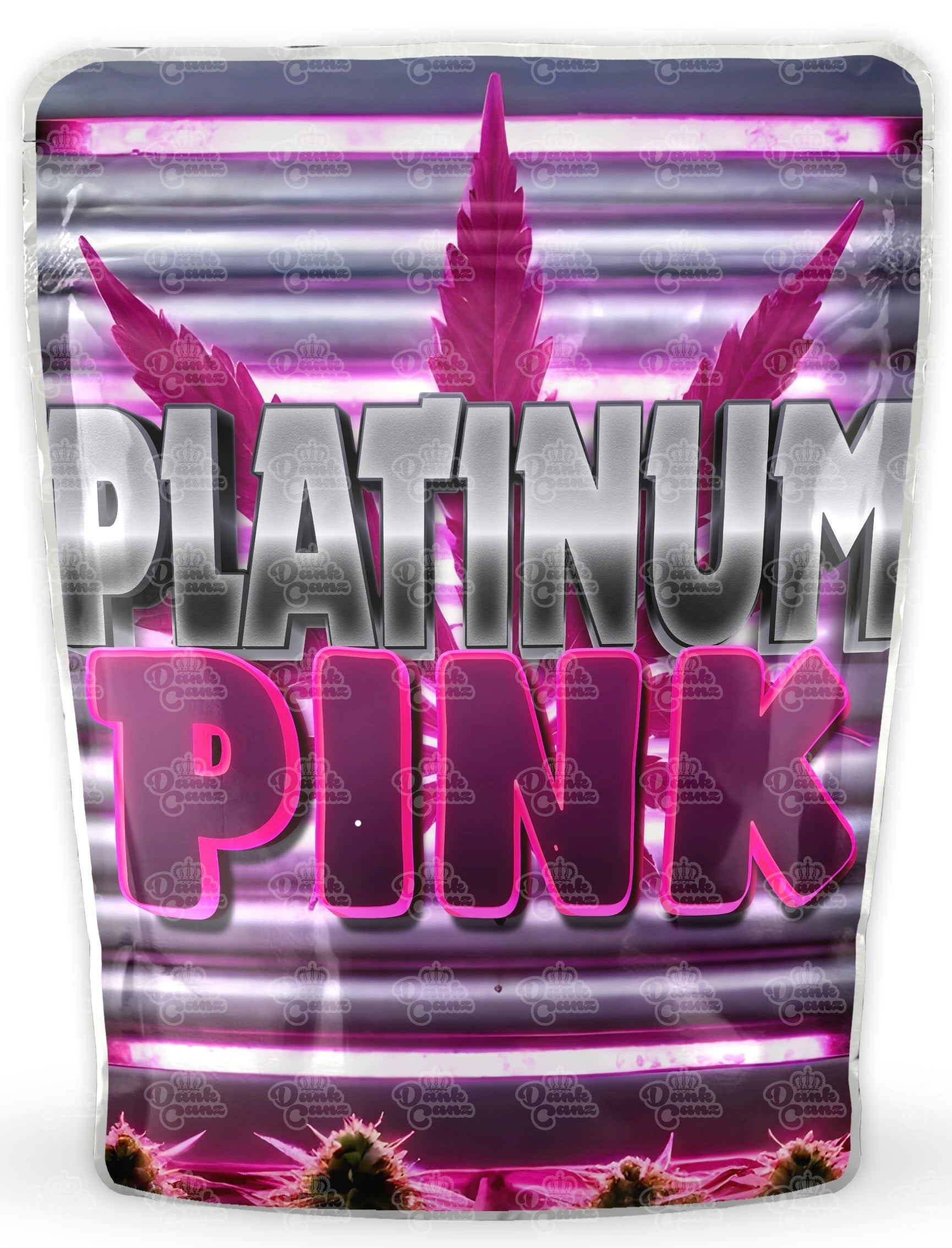 Platinum Pink Mylar Bags - DC Packaging Custom Cannabis Packaging