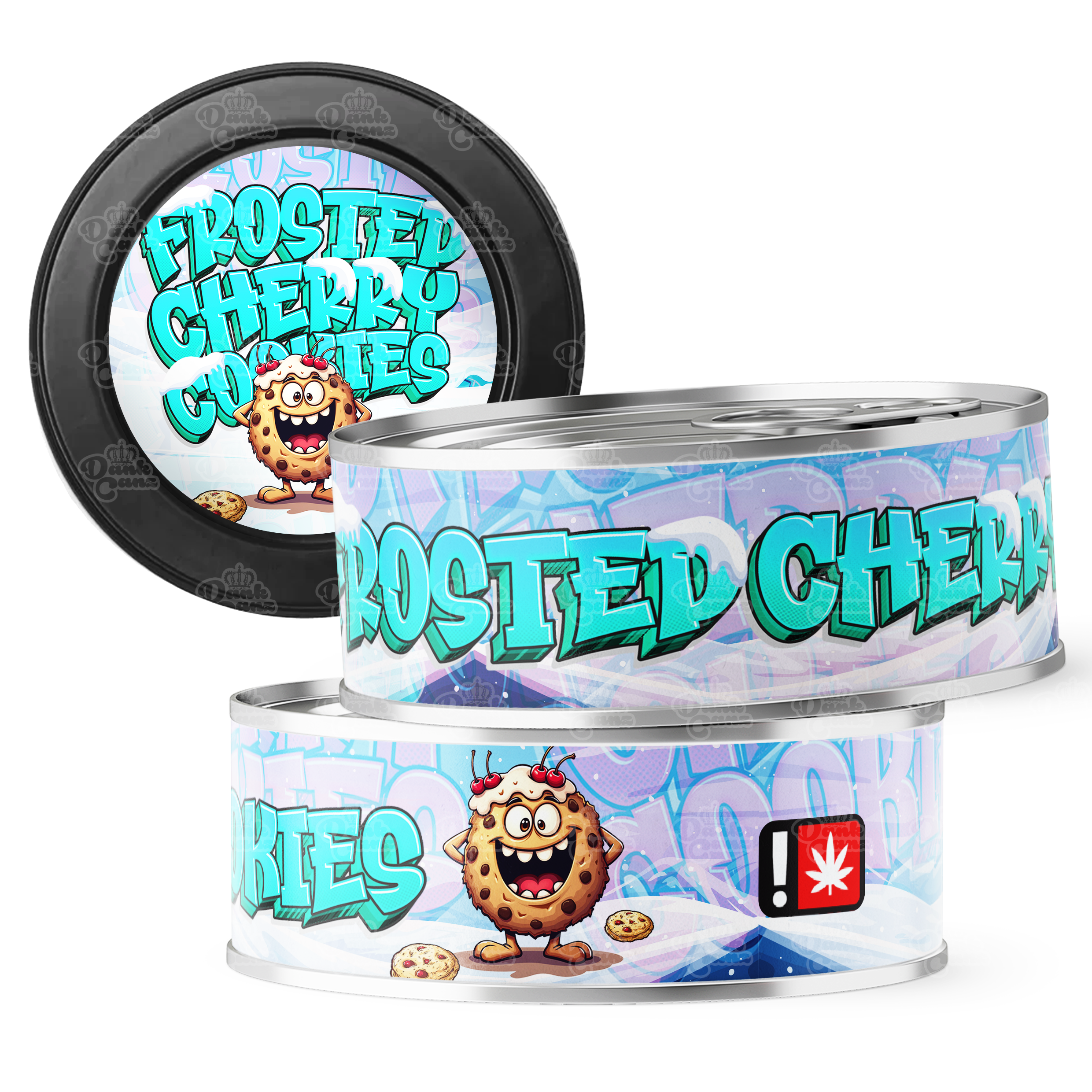 Frosted Cherry Cookies 3.5g Self Seal Tins - DC Packaging Custom Cannabis Packaging