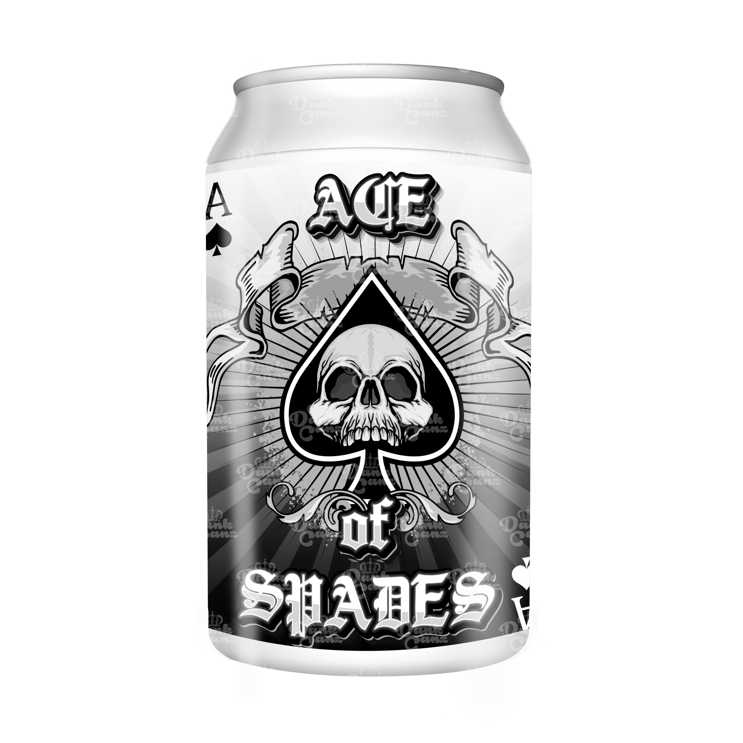 Ace of Spades 3.5g Plastic Soda Cans - DC Packaging Custom Cannabis Packaging