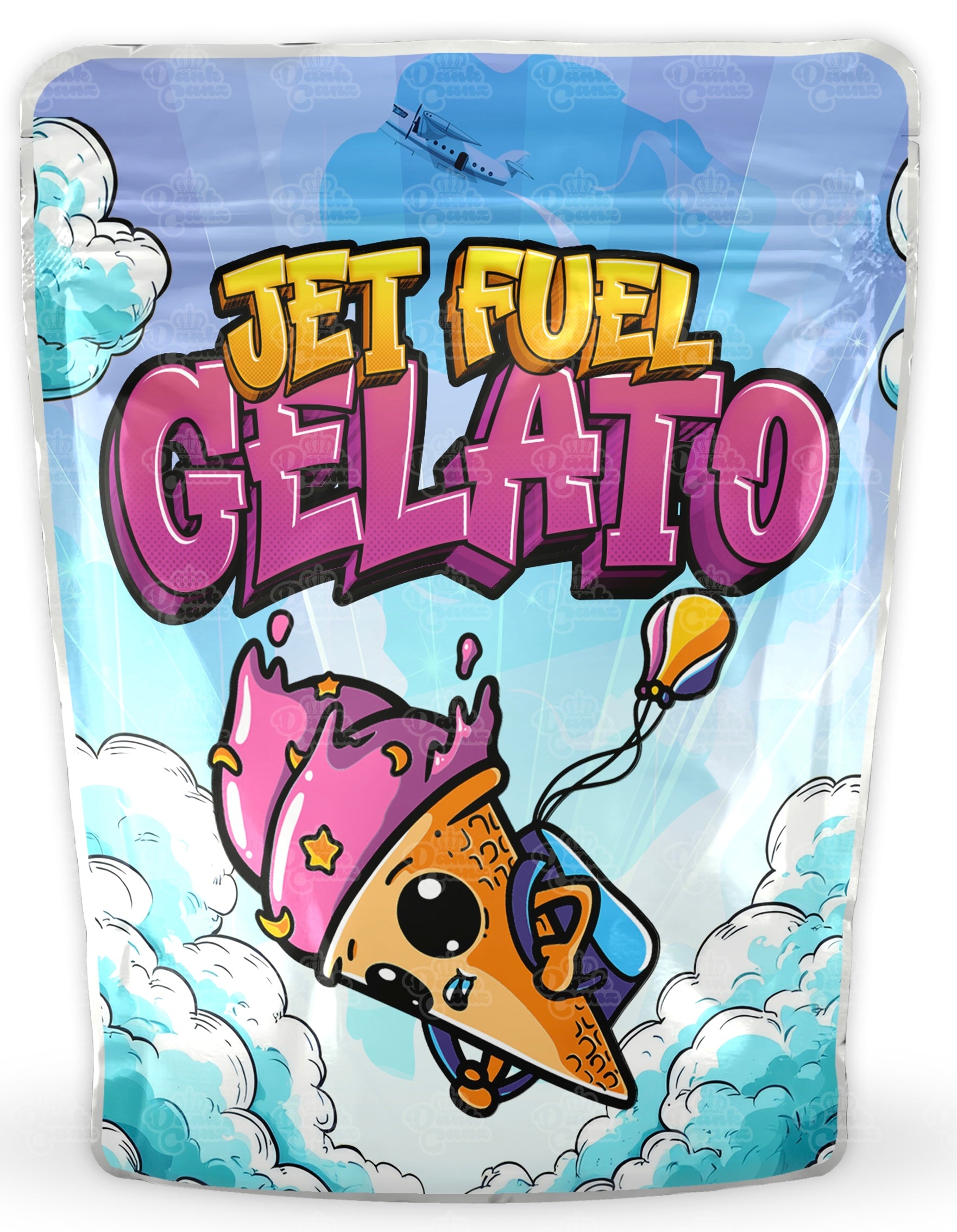 Jet Fuel Gelato Mylar Bags - DC Packaging Custom Cannabis Packaging