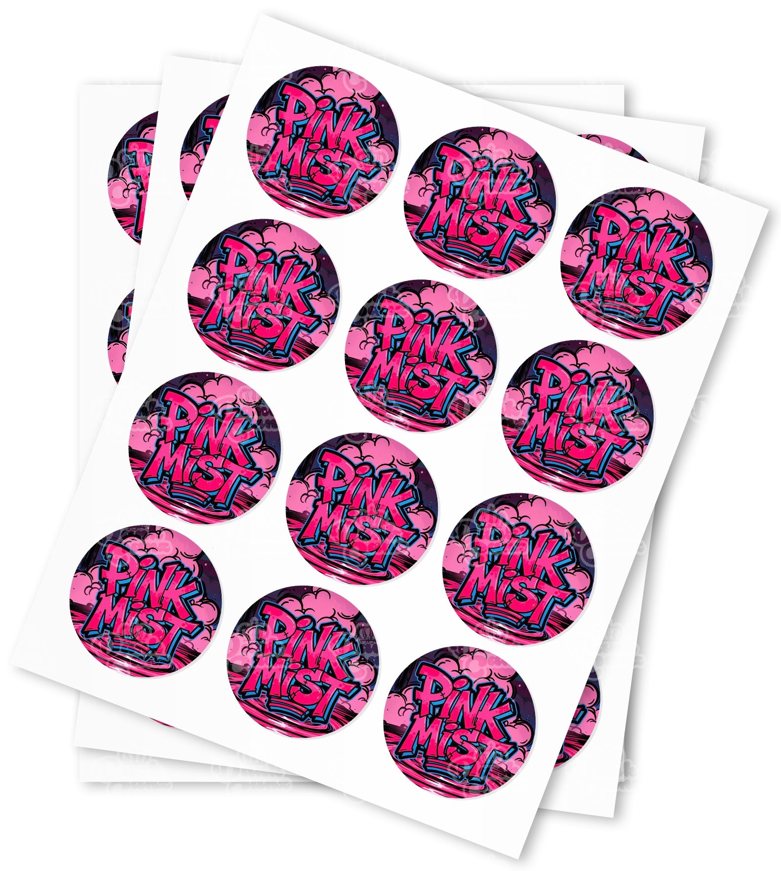 Pink Mist Strain Stickers - DC Packaging Custom Cannabis Packaging