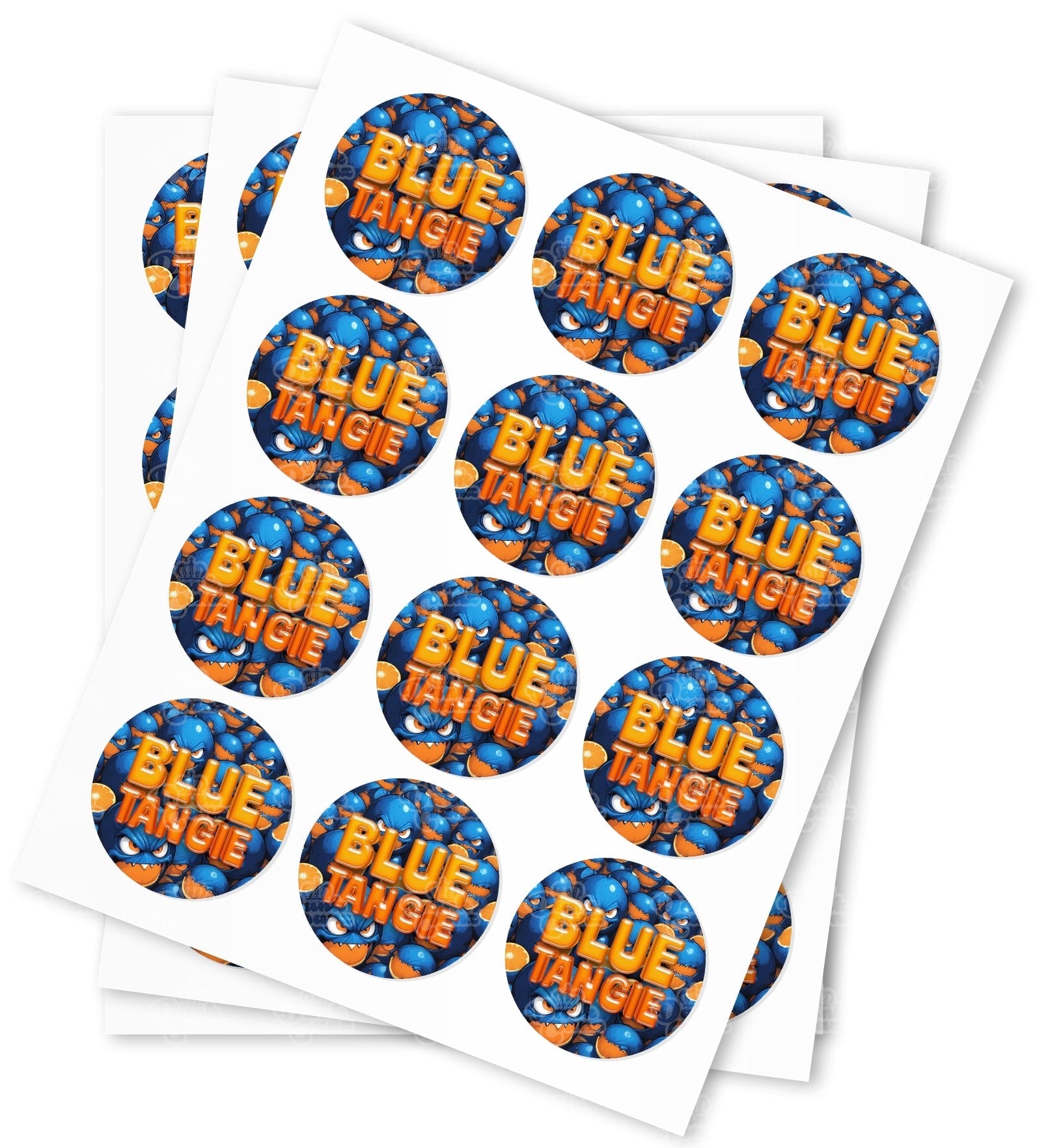 Blue Tangie Strain Stickers - DC Packaging Custom Cannabis Packaging