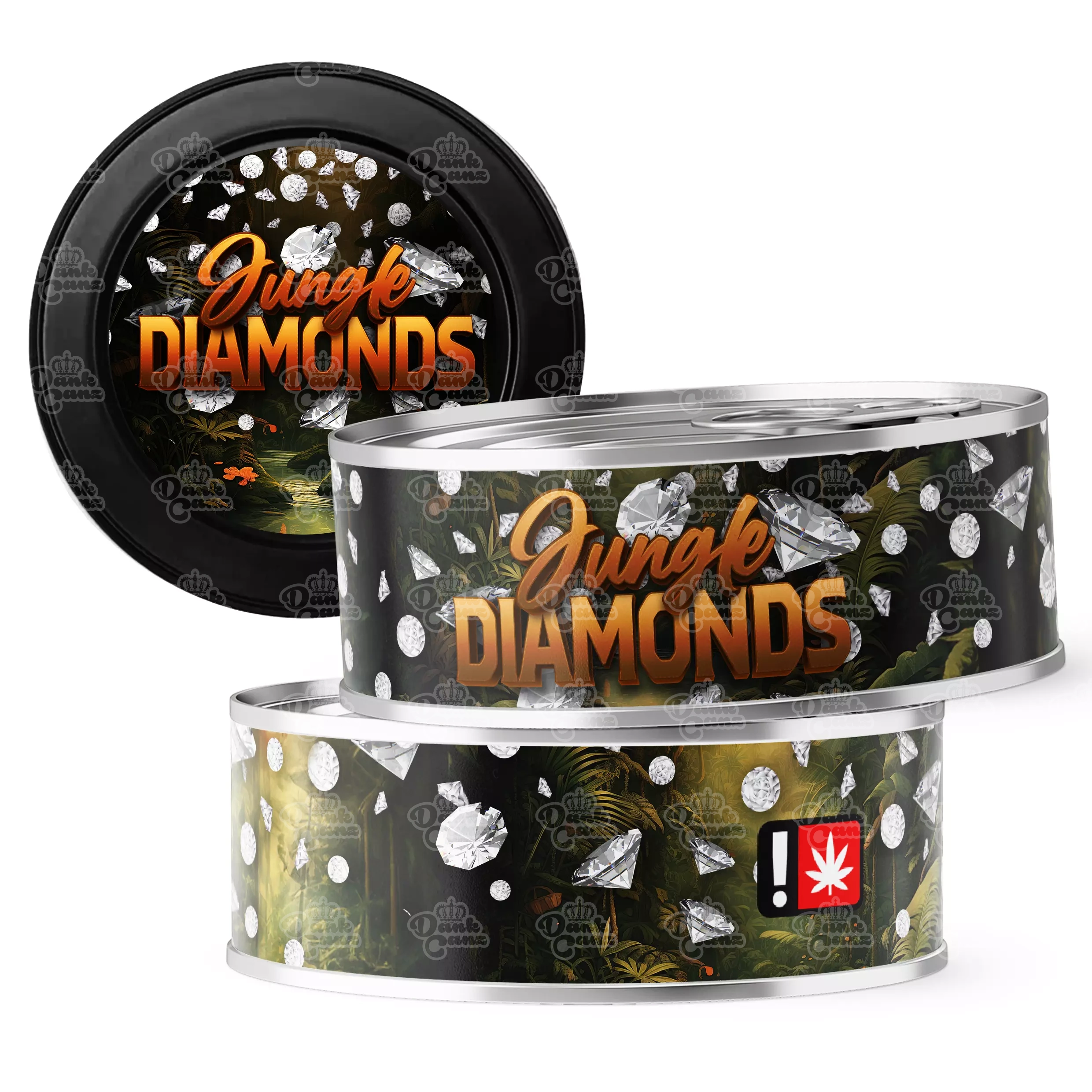 Jungle Diamonds 3.5g Self Seal Tins - DC Packaging Custom Cannabis Packaging