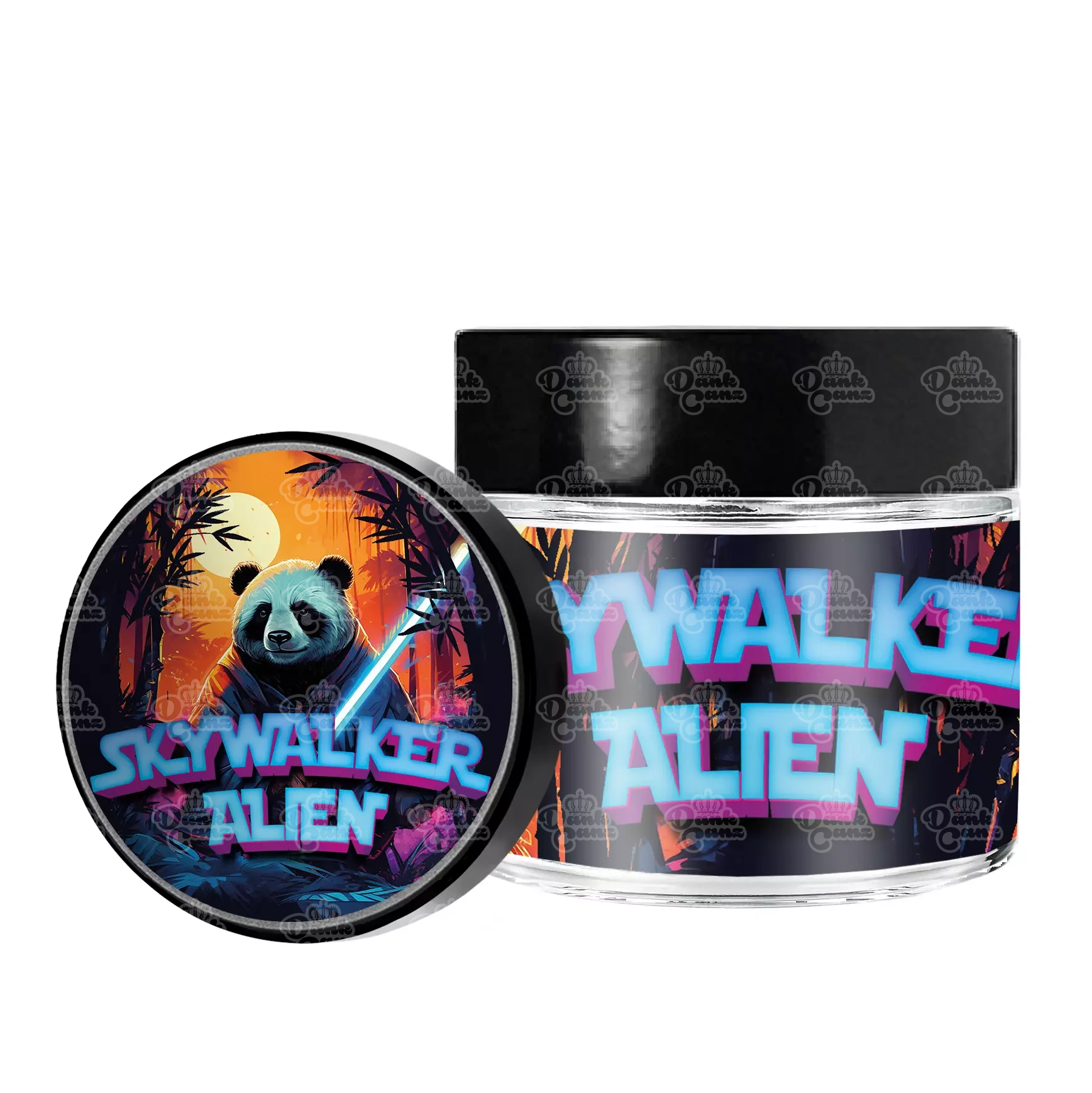 Skywalker Alien 3.5g/60ml Glass Jars - Labelled - DC Packaging Custom Cannabis Packaging