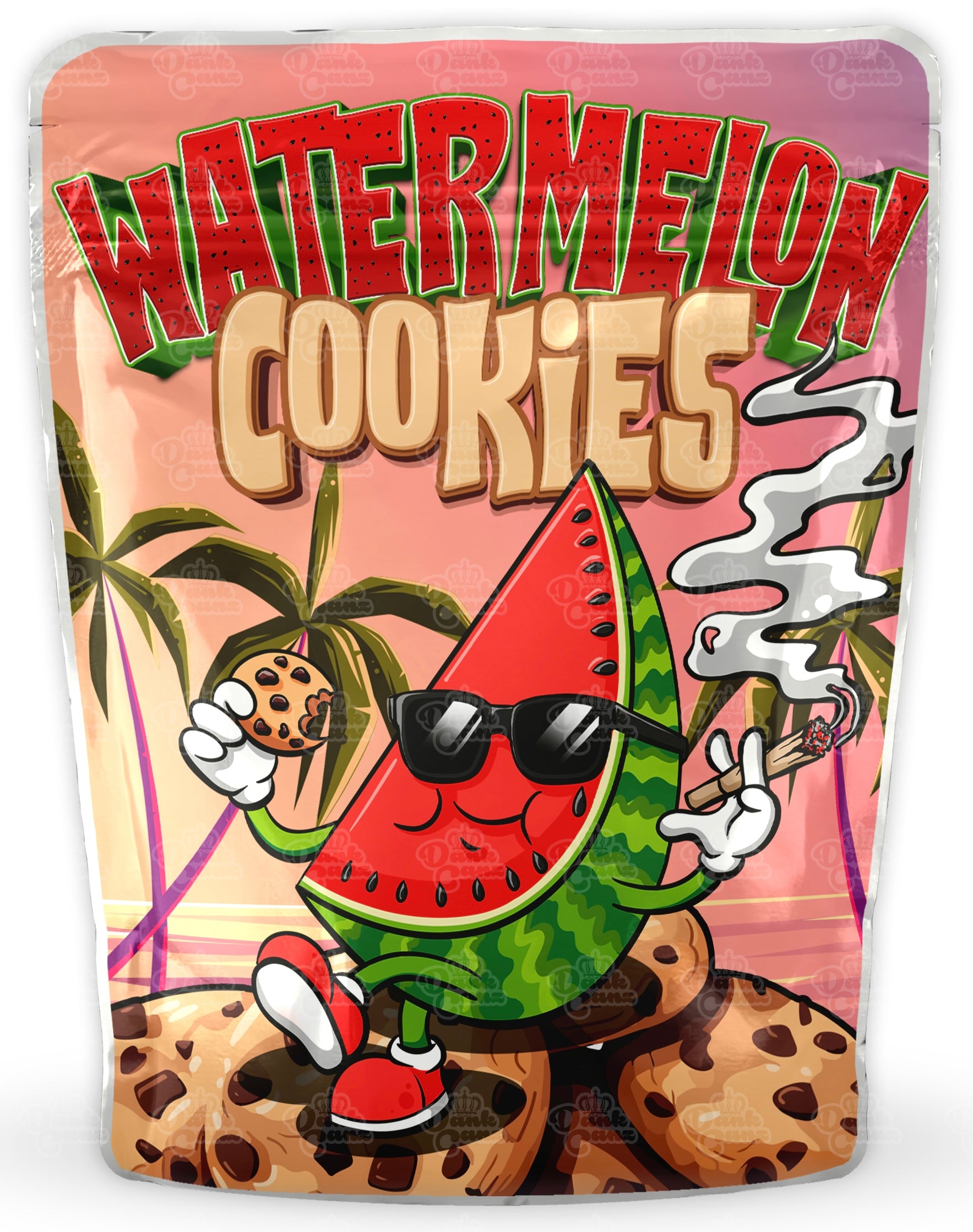 Watermelon Cookies Mylar Bags - DC Packaging Custom Cannabis Packaging