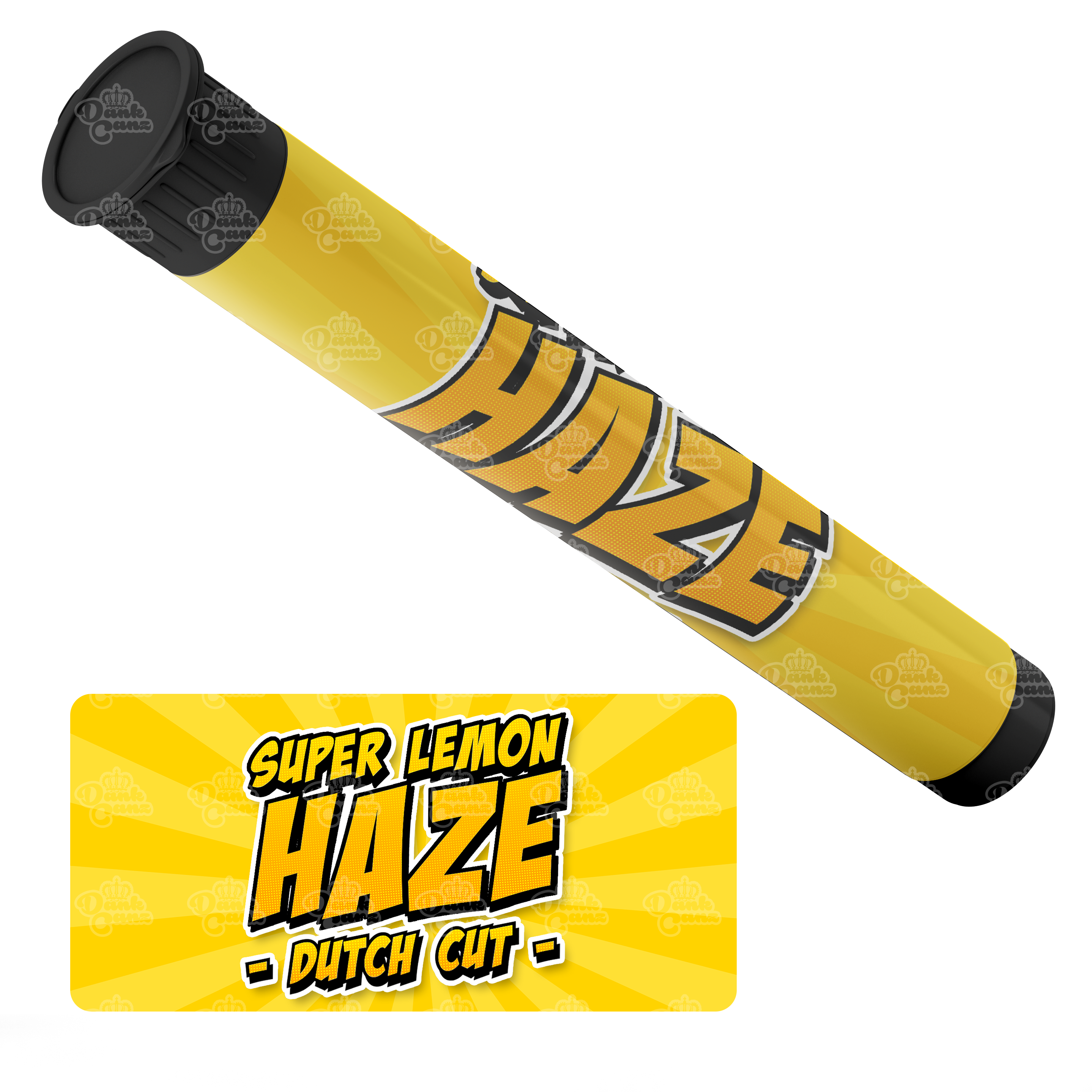 Super Lemon Haze Dutch Cut Pre Roll Tubes - DC Packaging Custom Cannabis Packaging