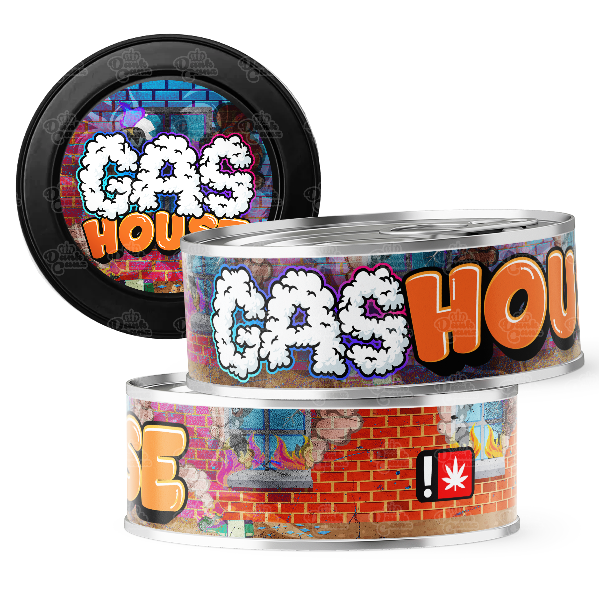 Gas House 3.5g Self Seal Tins - DC Packaging Custom Cannabis Packaging
