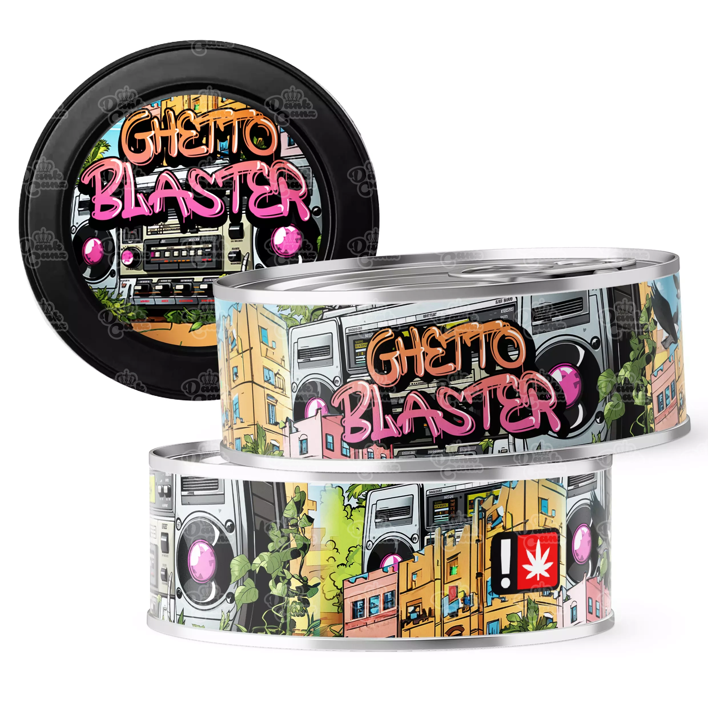 Ghetto Blaster 3.5g Self Seal Tins - DC Packaging Custom Cannabis Packaging