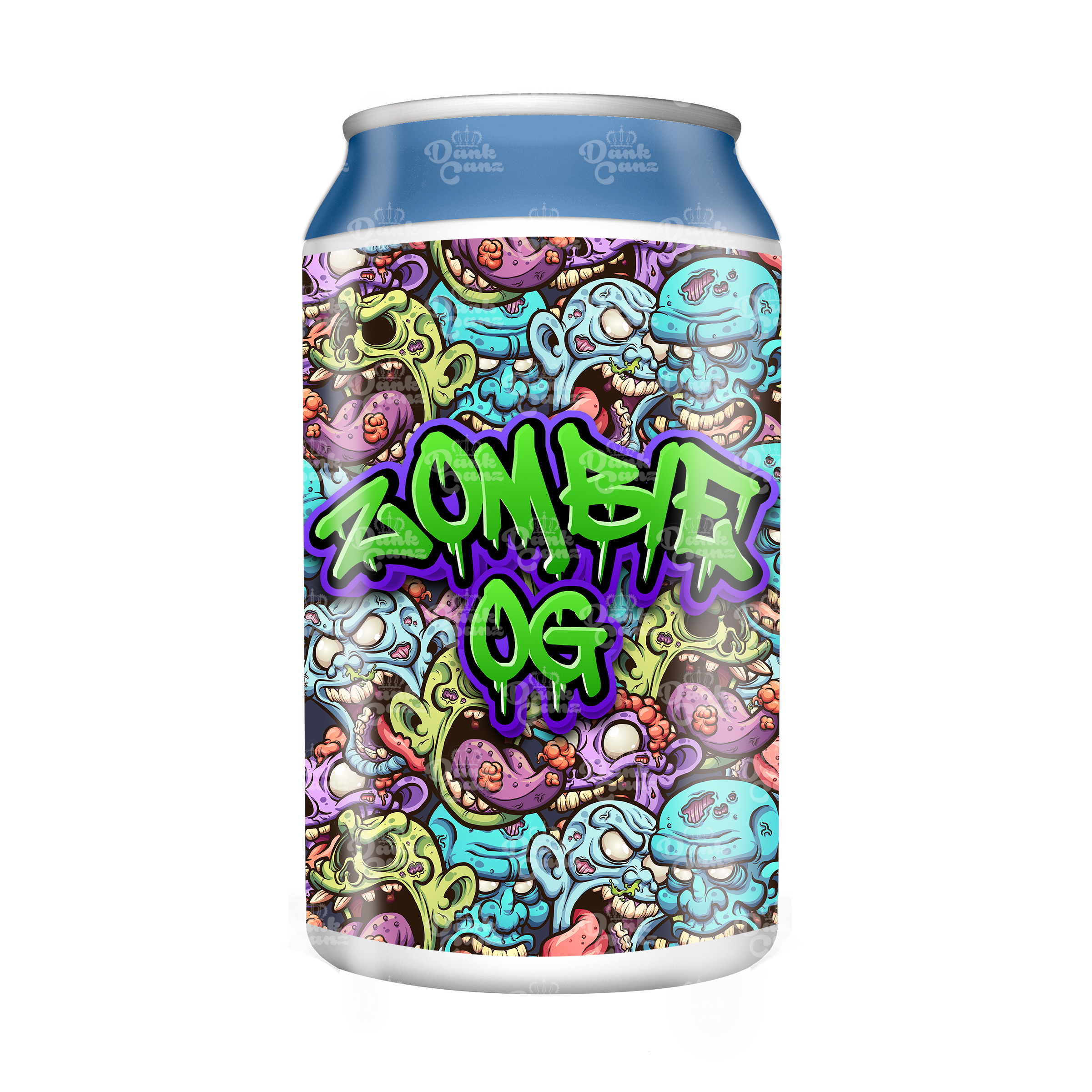 Zombie OG 3.5g Plastic Soda Cans - DC Packaging Custom Cannabis Packaging