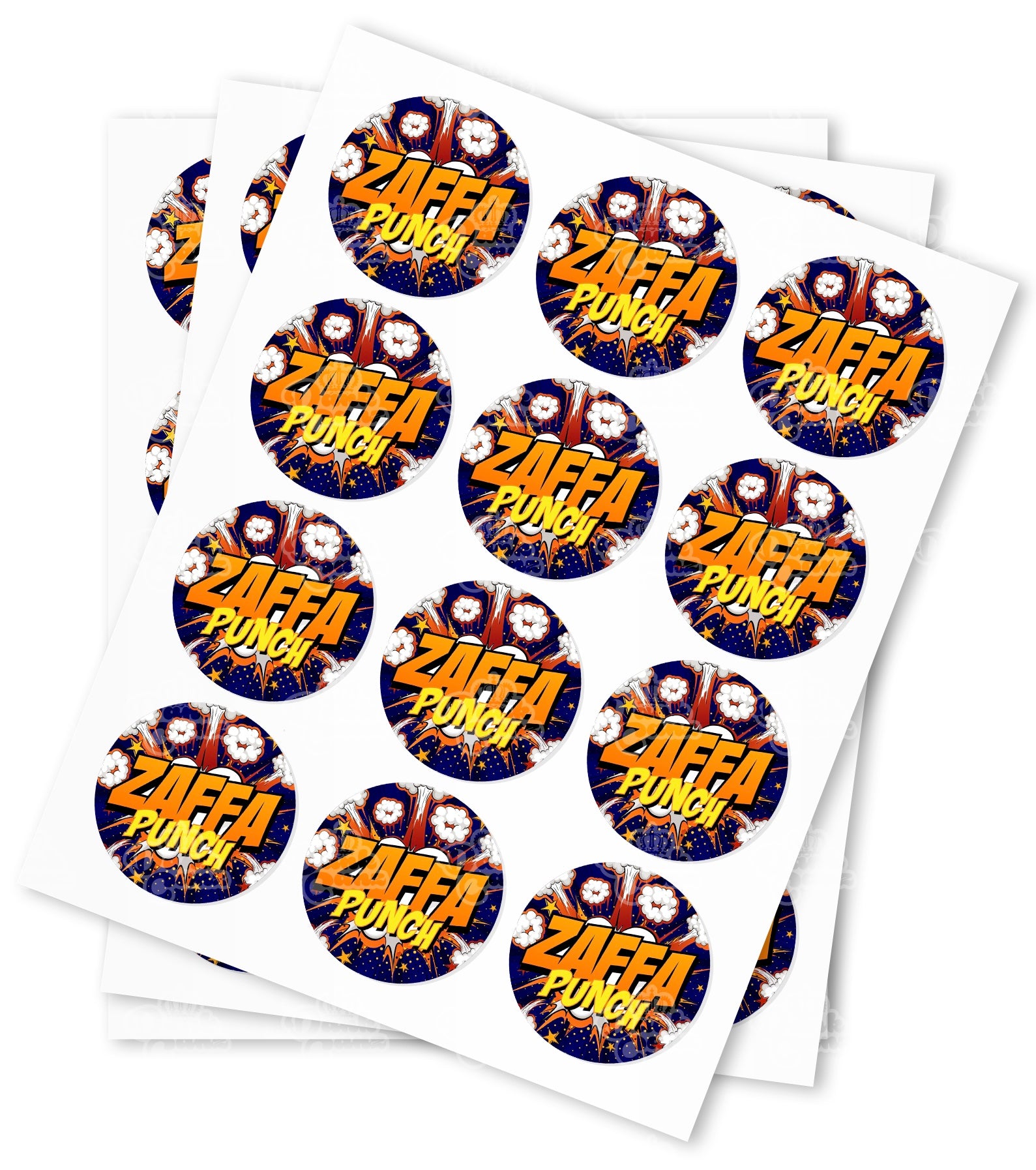 Zaffa Punch Strain Stickers - DC Packaging Custom Cannabis Packaging