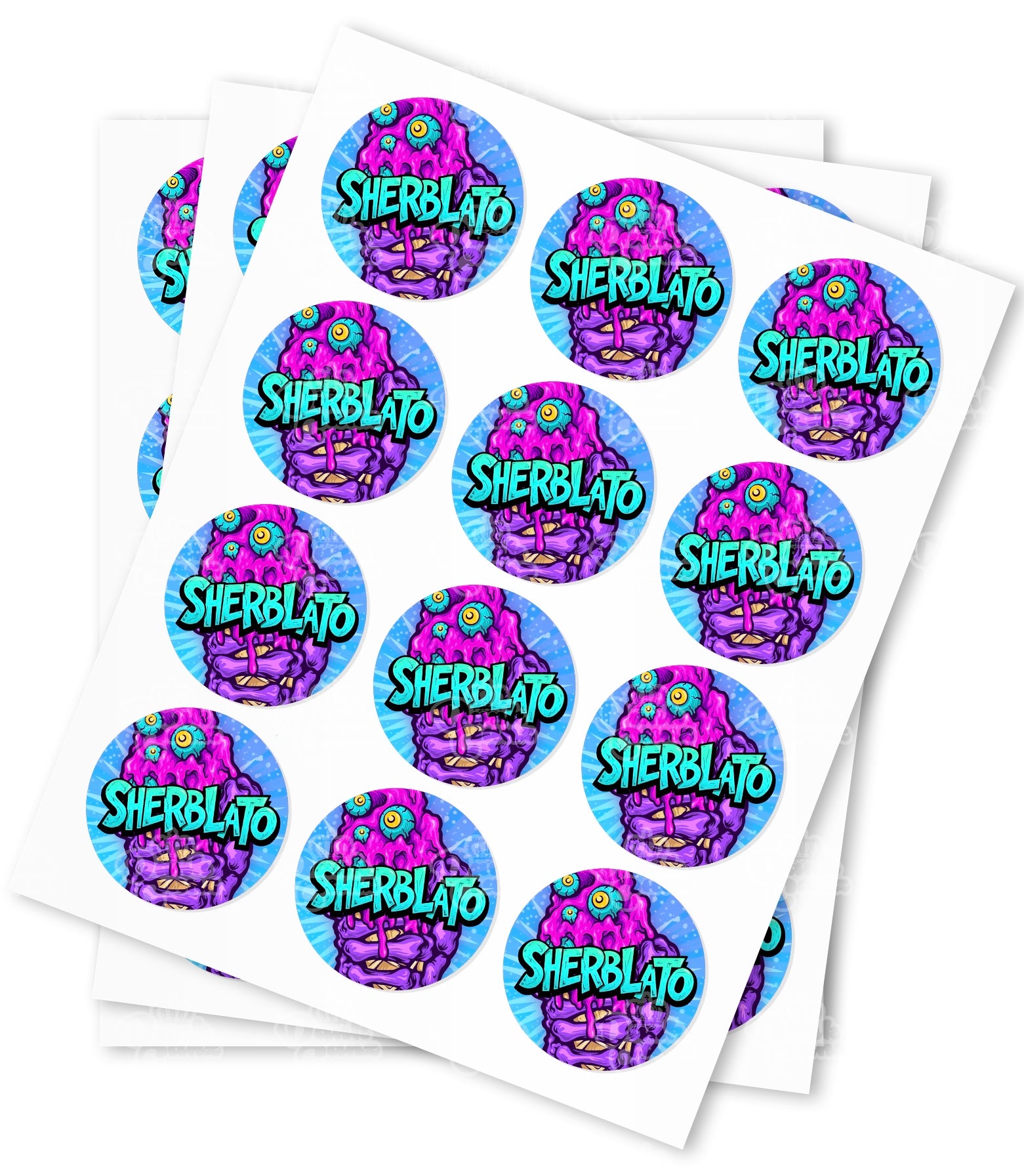 Sherblato Strain Stickers - DC Packaging Custom Cannabis Packaging