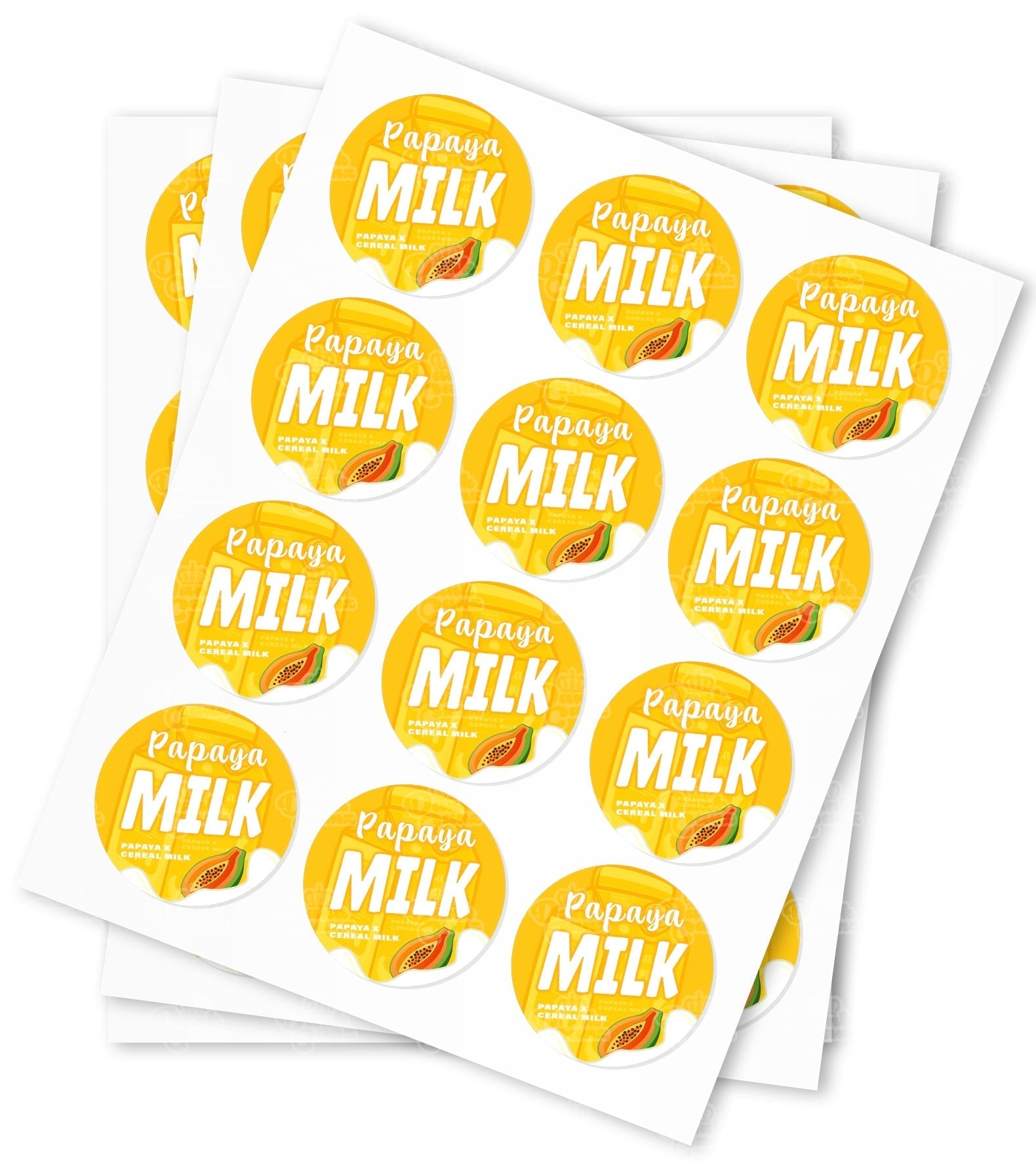 Papaya Milk Strain Stickers - DC Packaging Custom Cannabis Packaging