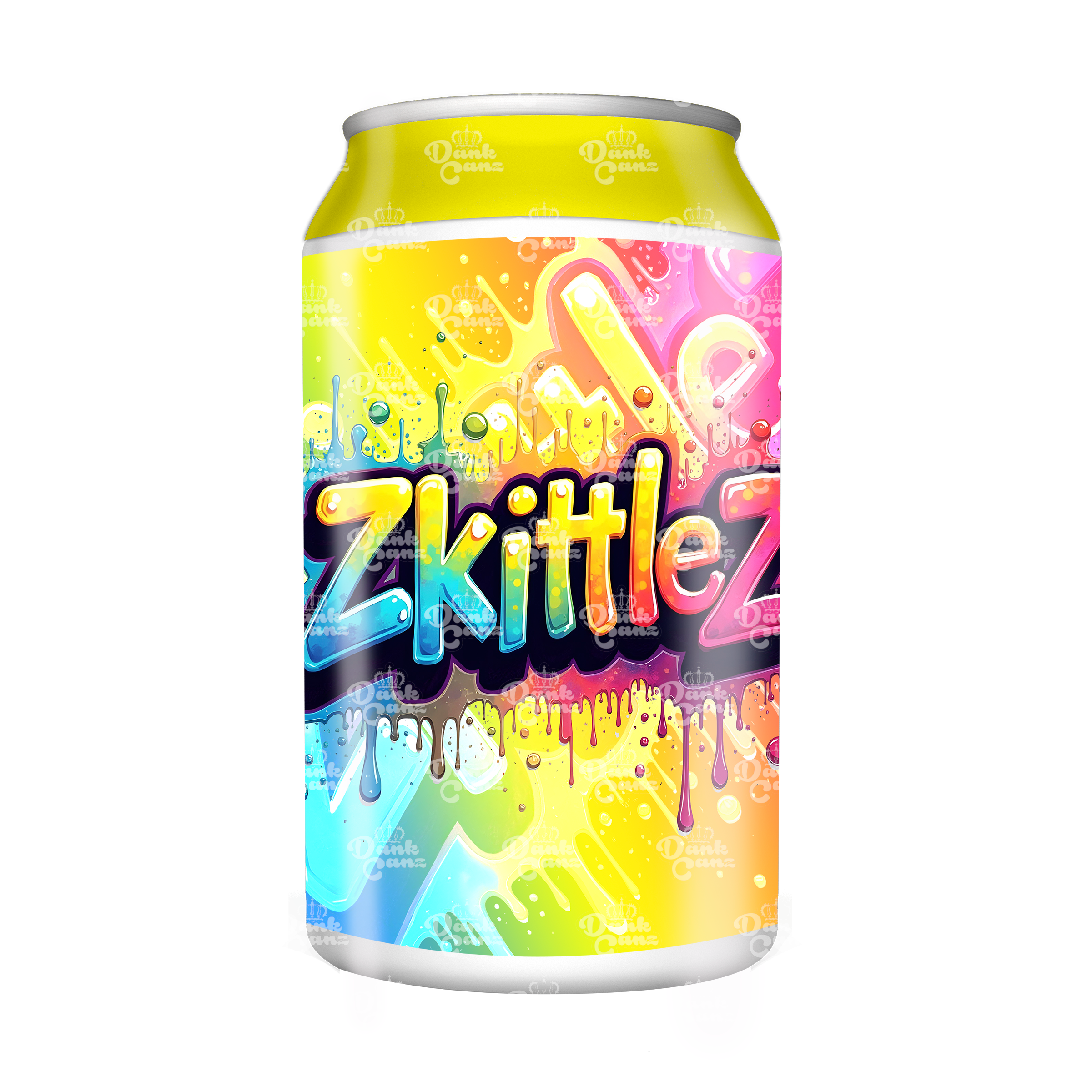 Zkittlez 3.5g Plastic Soda Cans - DC Packaging Custom Cannabis Packaging