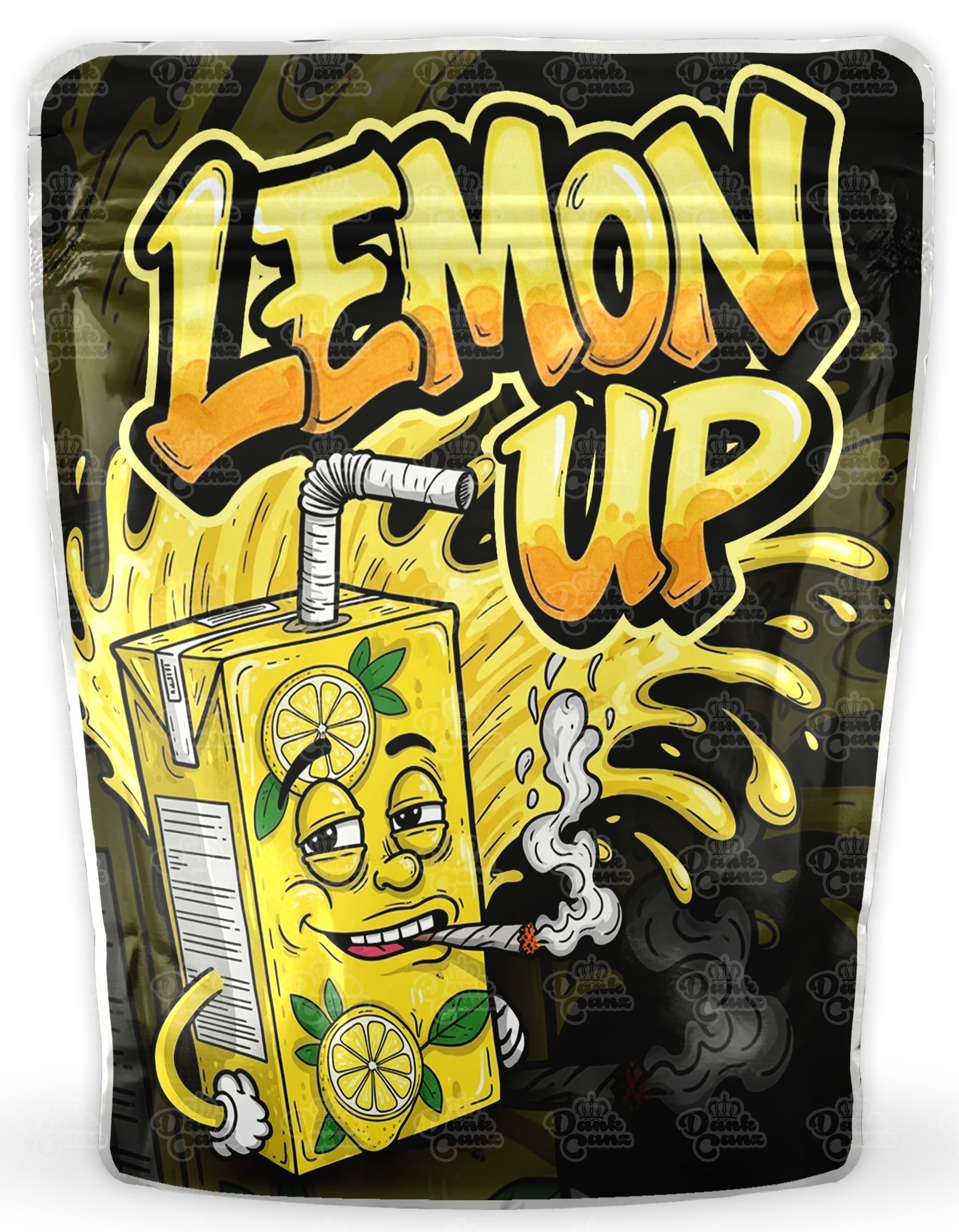 Lemon Up Mylar Bags - DC Packaging Custom Cannabis Packaging