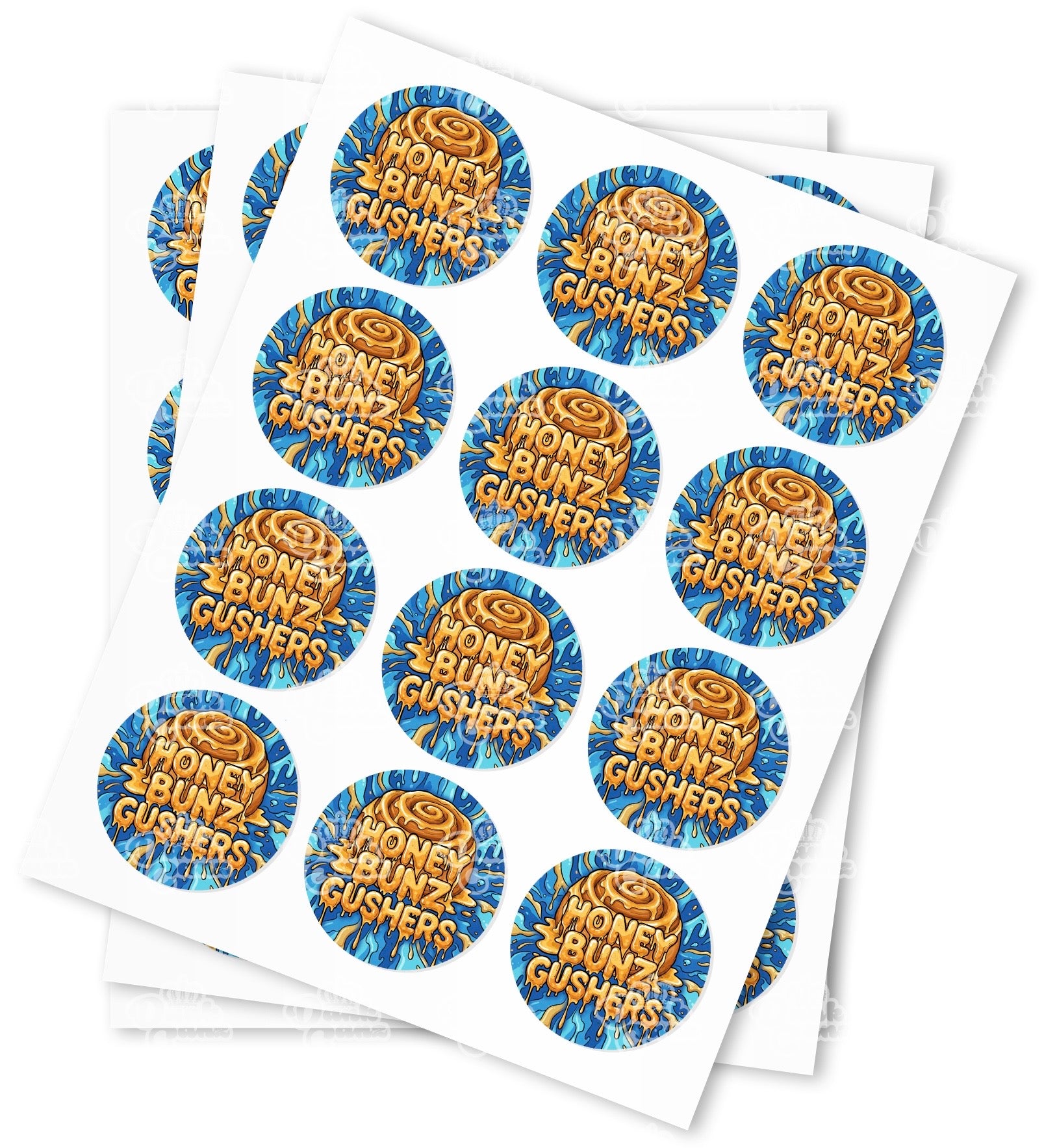 Honey Bunz Gushers Strain Stickers - DC Packaging Custom Cannabis Packaging