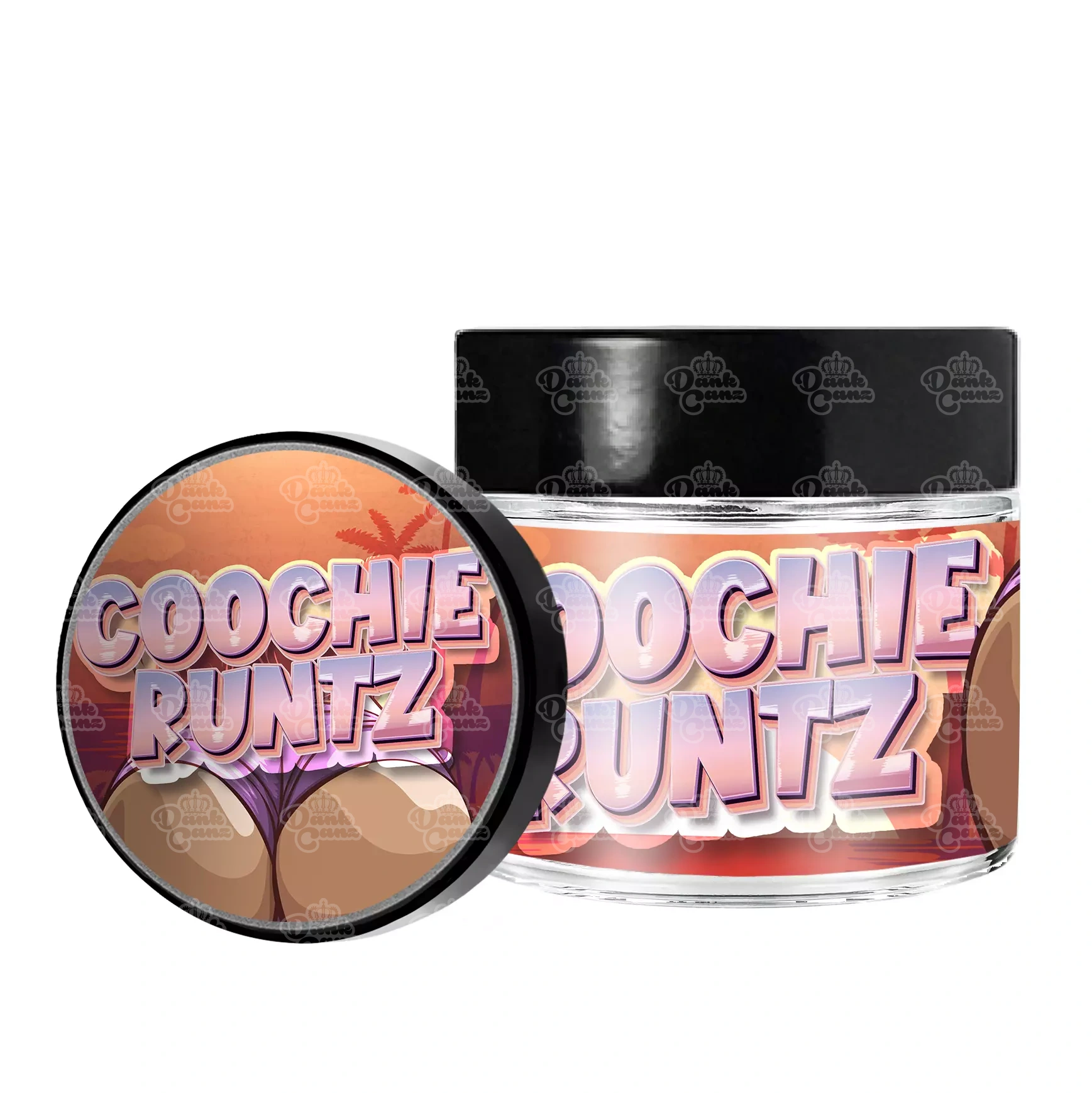 Coochie Runtz 3.5g/60ml Glass Jars - Labelled - DC Packaging Custom Cannabis Packaging