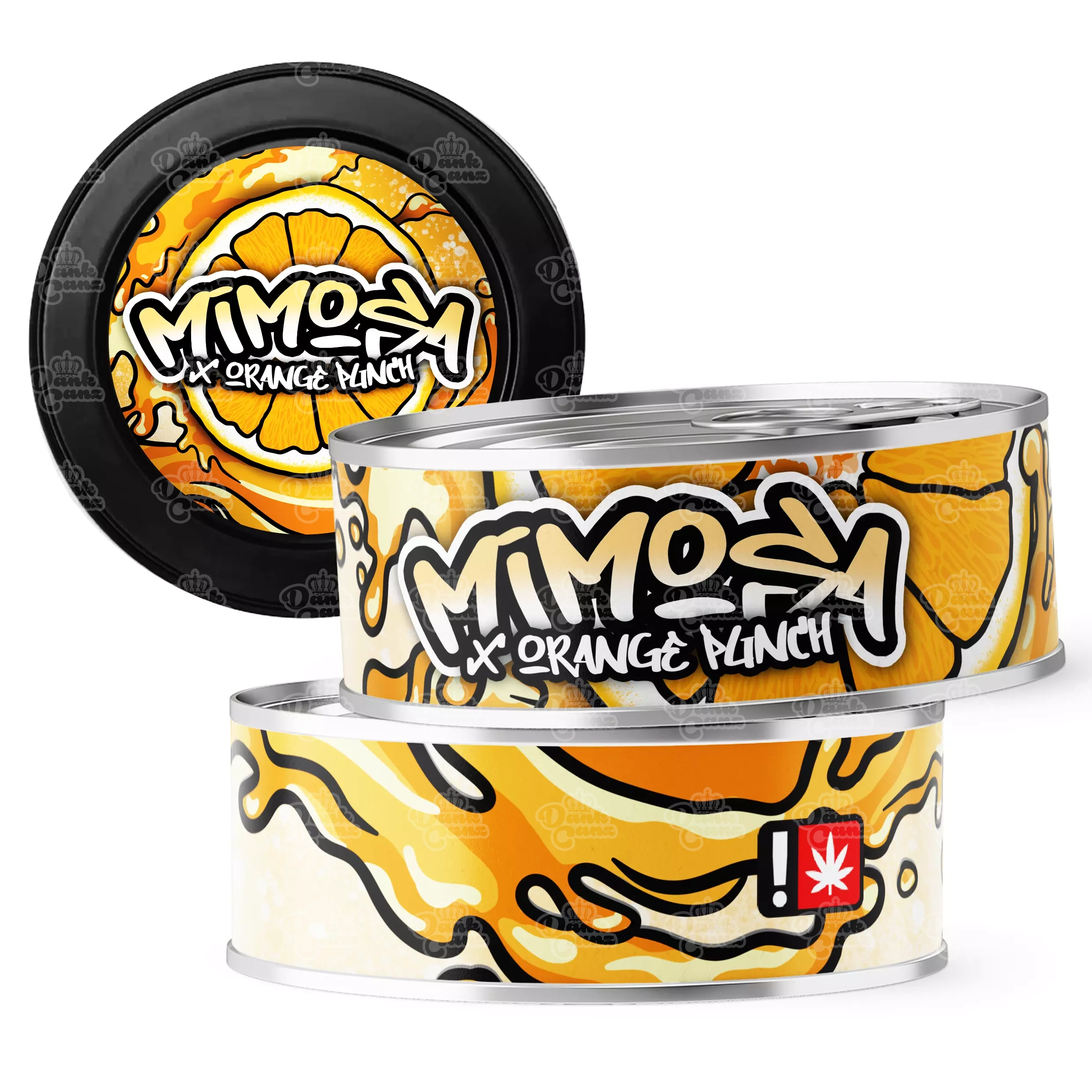 Mimosa x Orange Punch 3.5g Self Seal Tins - DC Packaging Custom Cannabis Packaging