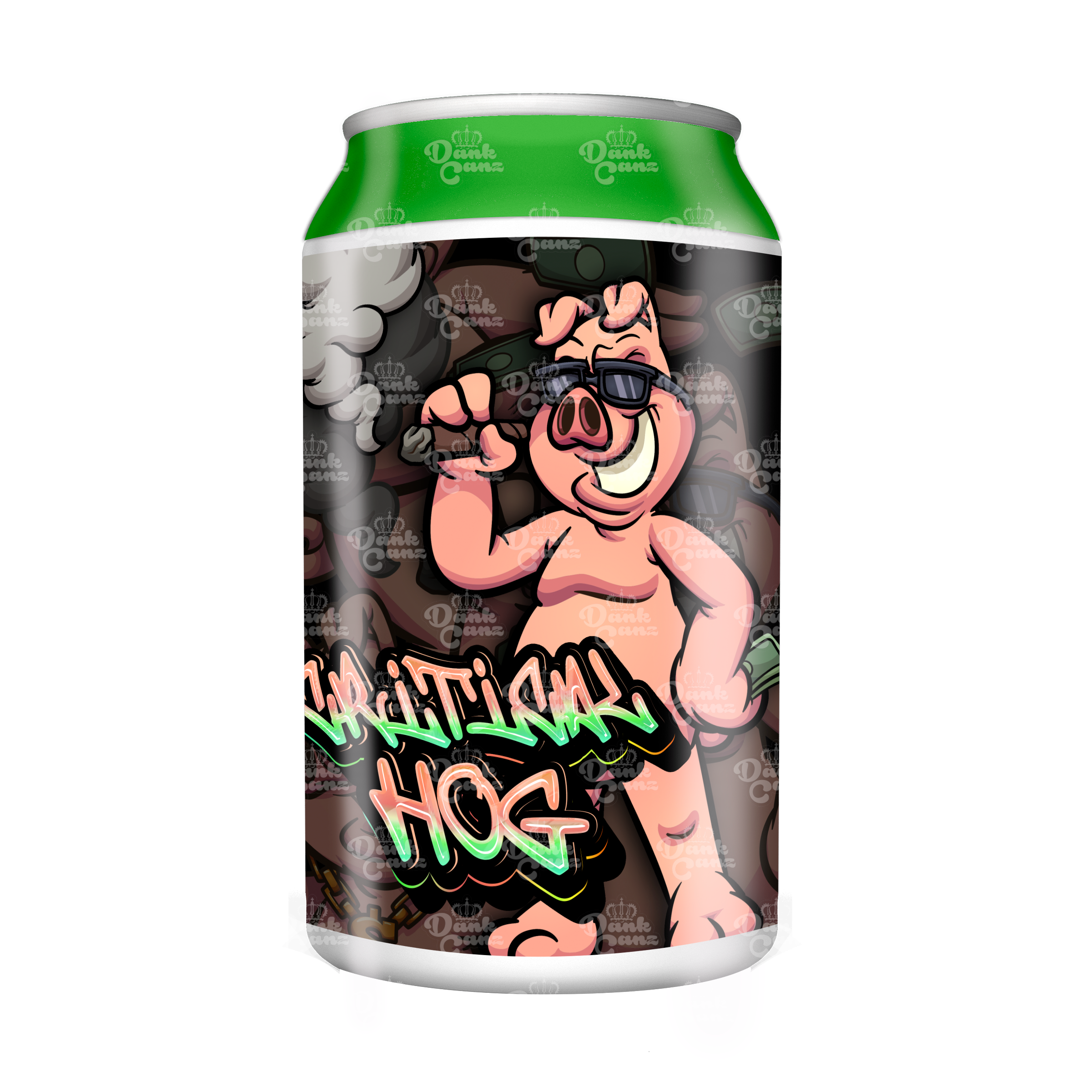 Critical Hog 3.5g Plastic Soda Cans - DC Packaging Custom Cannabis Packaging