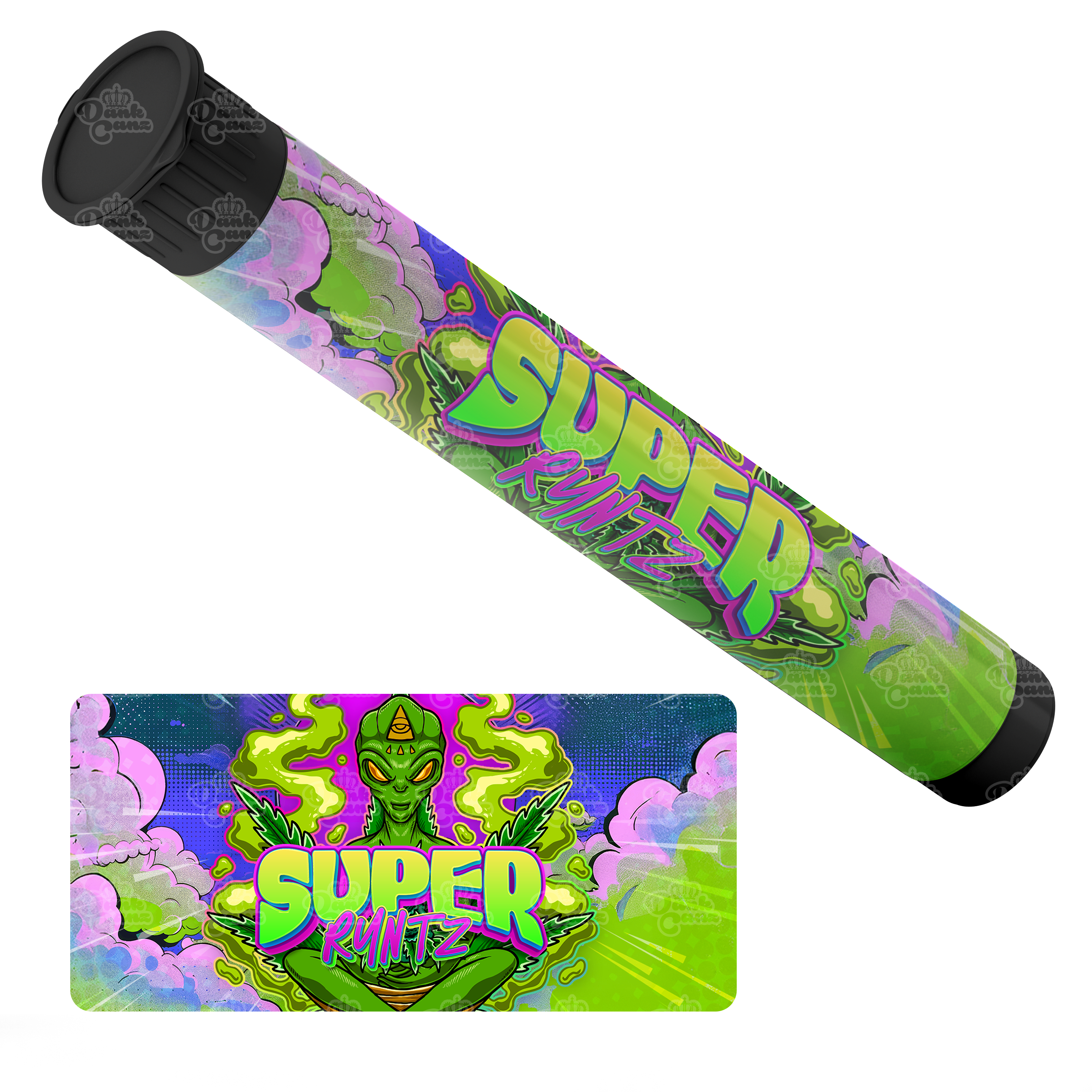 Super Runtz Pre Roll Tubes - Labelled - DC Packaging Custom Cannabis Packaging