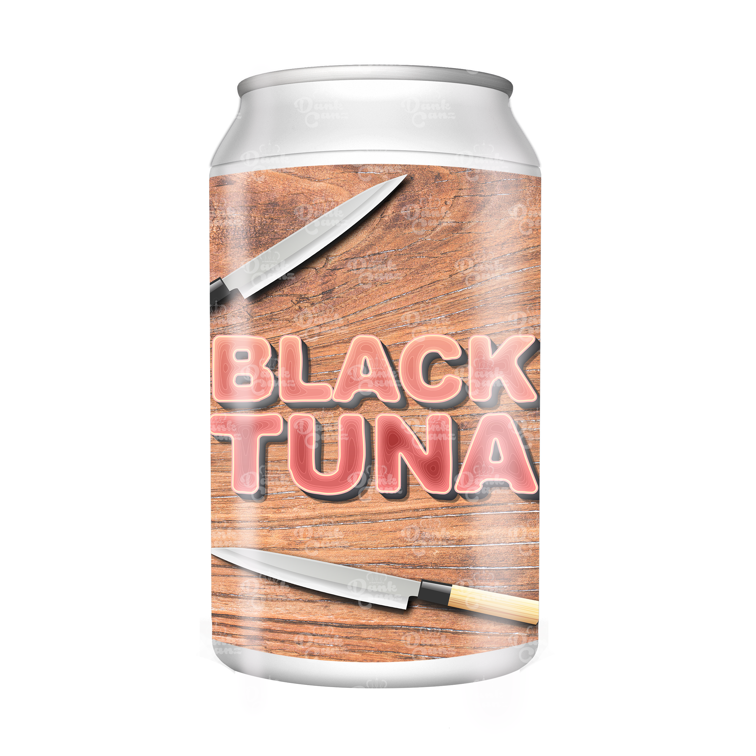 Black Tuna 3.5g Plastic Soda Cans - DC Packaging Custom Cannabis Packaging