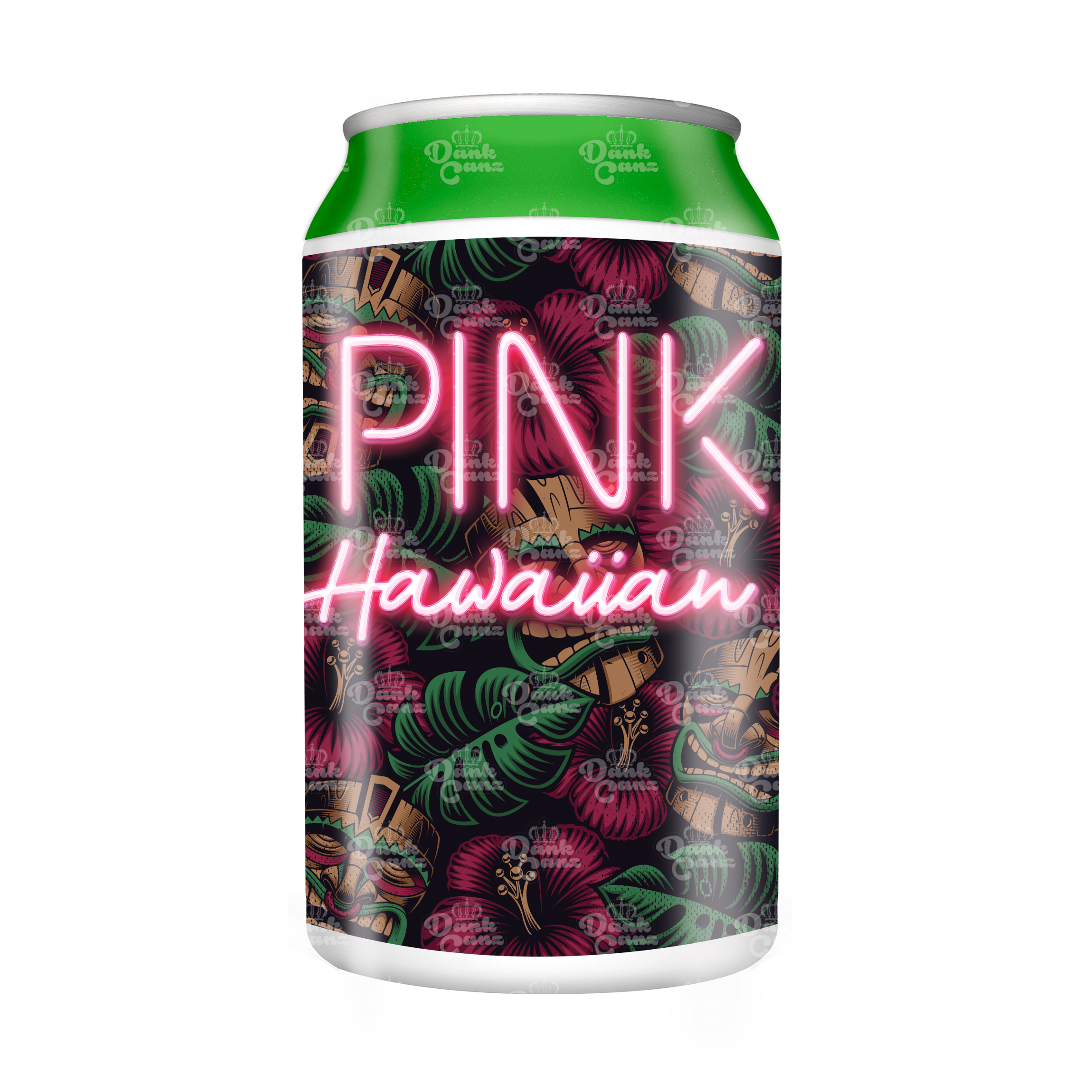 Pink Hawaiian 3.5g Plastic Soda Cans - DC Packaging Custom Cannabis Packaging