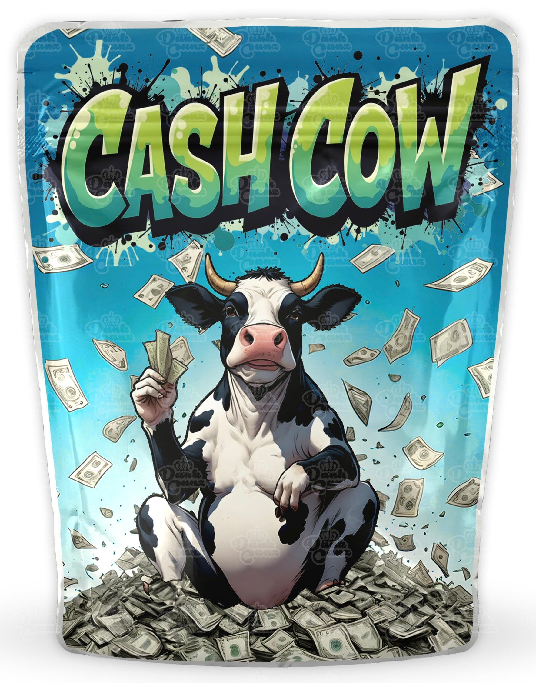 Cash Cow Mylar Bags - DC Packaging Custom Cannabis Packaging