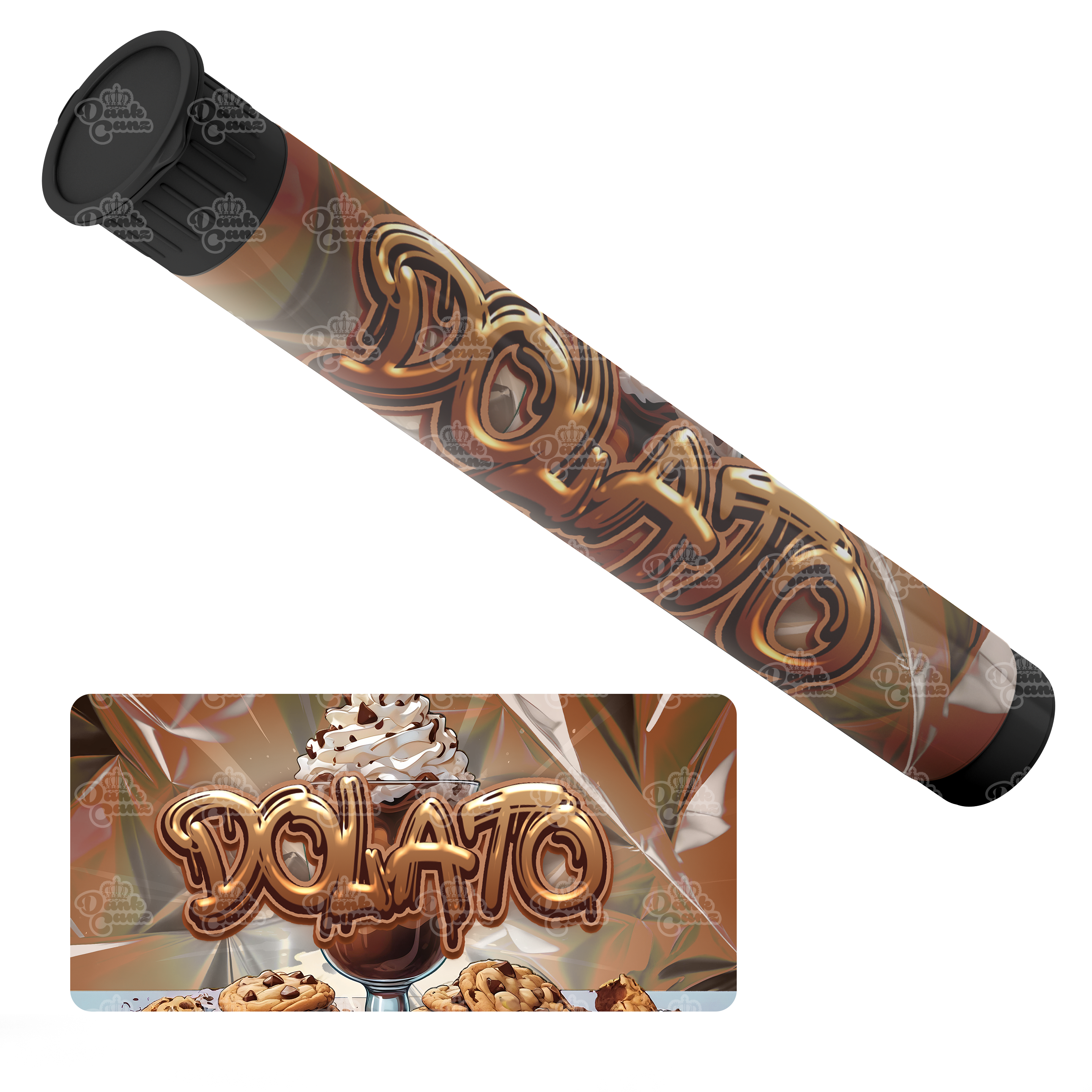 Dolato Pre Roll Tubes - Labelled - DC Packaging Custom Cannabis Packaging