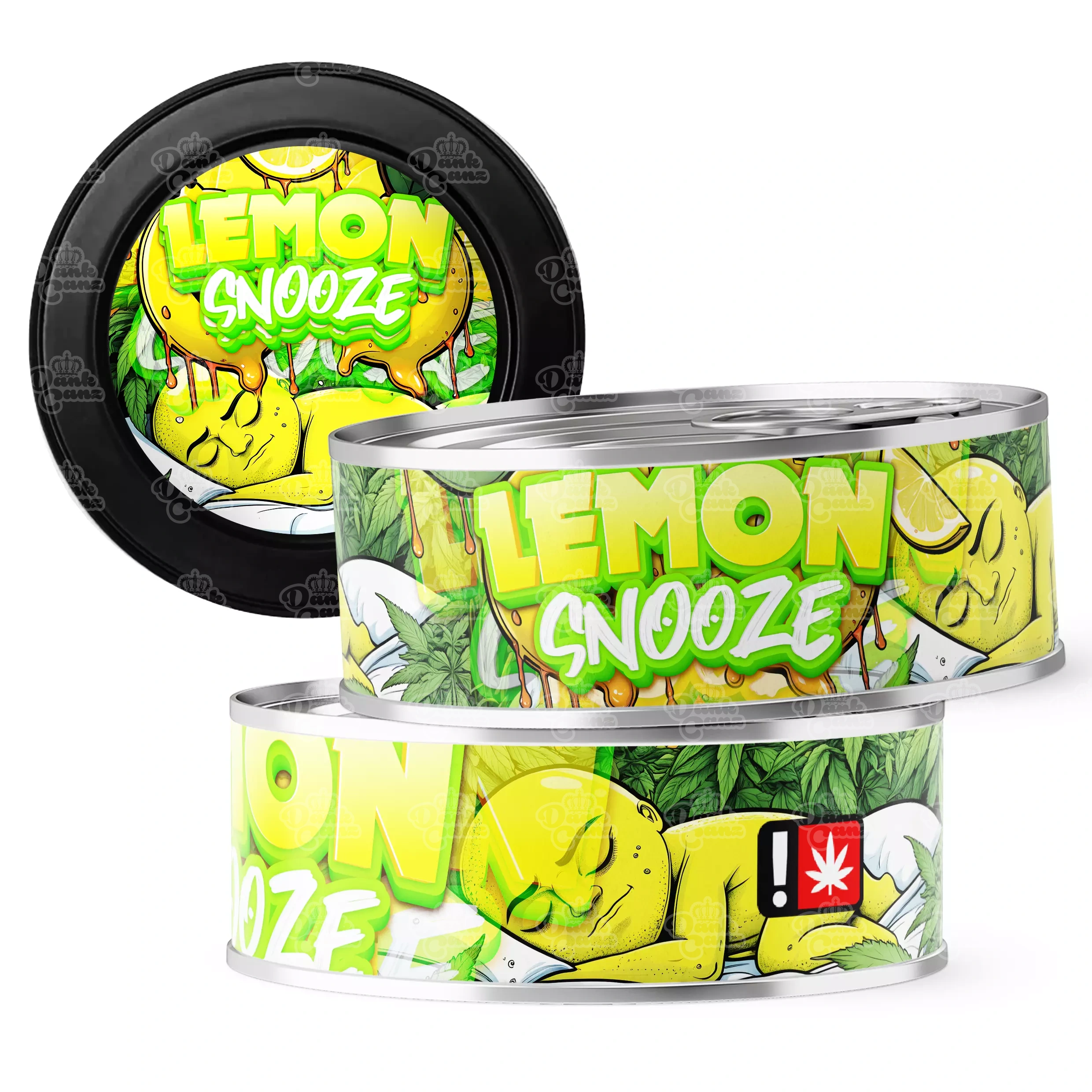 Lemon Snooze 3.5g Self Seal Tins - DC Packaging Custom Cannabis Packaging