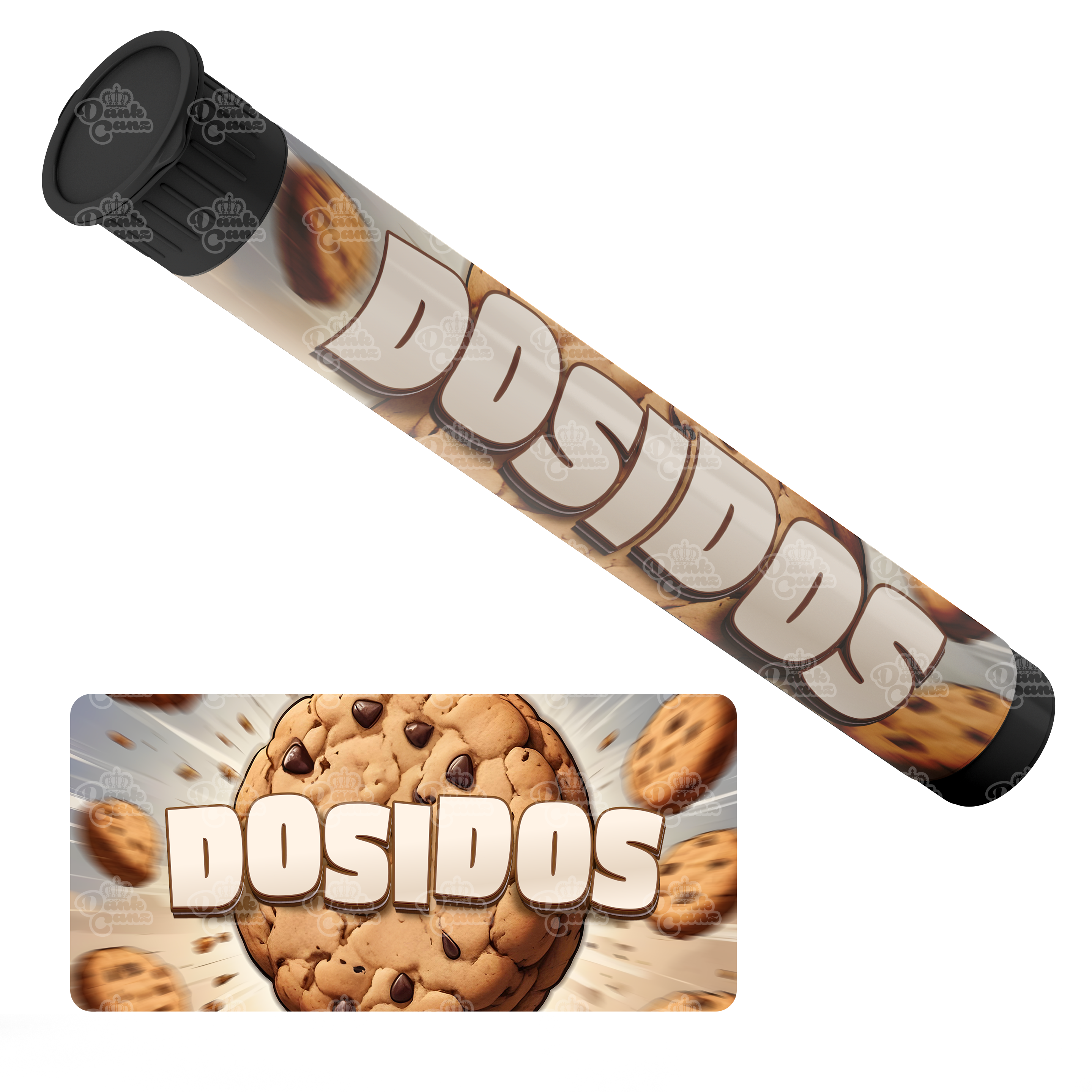 Dosidos Pre Roll Tubes - Labelled - DC Packaging Custom Cannabis Packaging