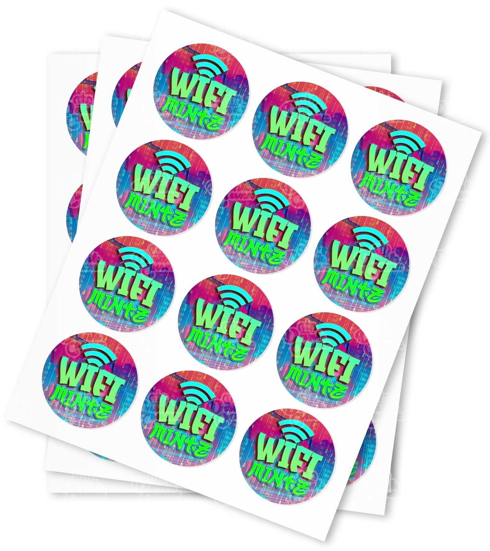 Wifi Mintz Strain Stickers - DC Packaging Custom Cannabis Packaging