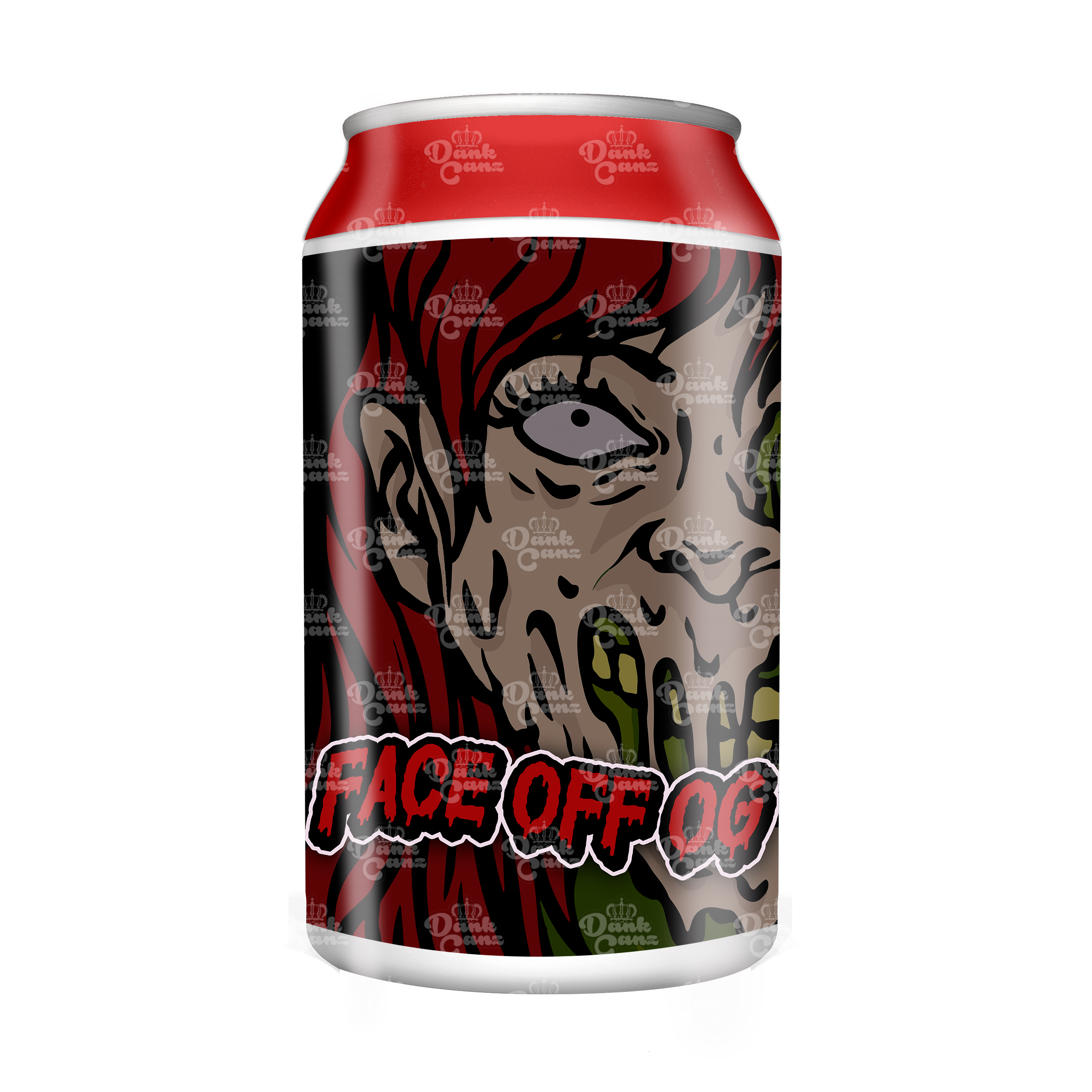 Face Off OG 3.5g Plastic Soda Cans - DC Packaging Custom Cannabis Packaging